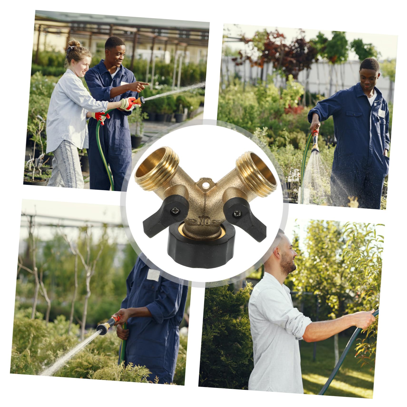 2pezzi Distributore y per Rubinetto da Giardino Connettore per Tubo Flessibile Doppia Via Divisore per Tubo Flessibile Adattatore per Connettore per per Acqua Raccordi Collegamento