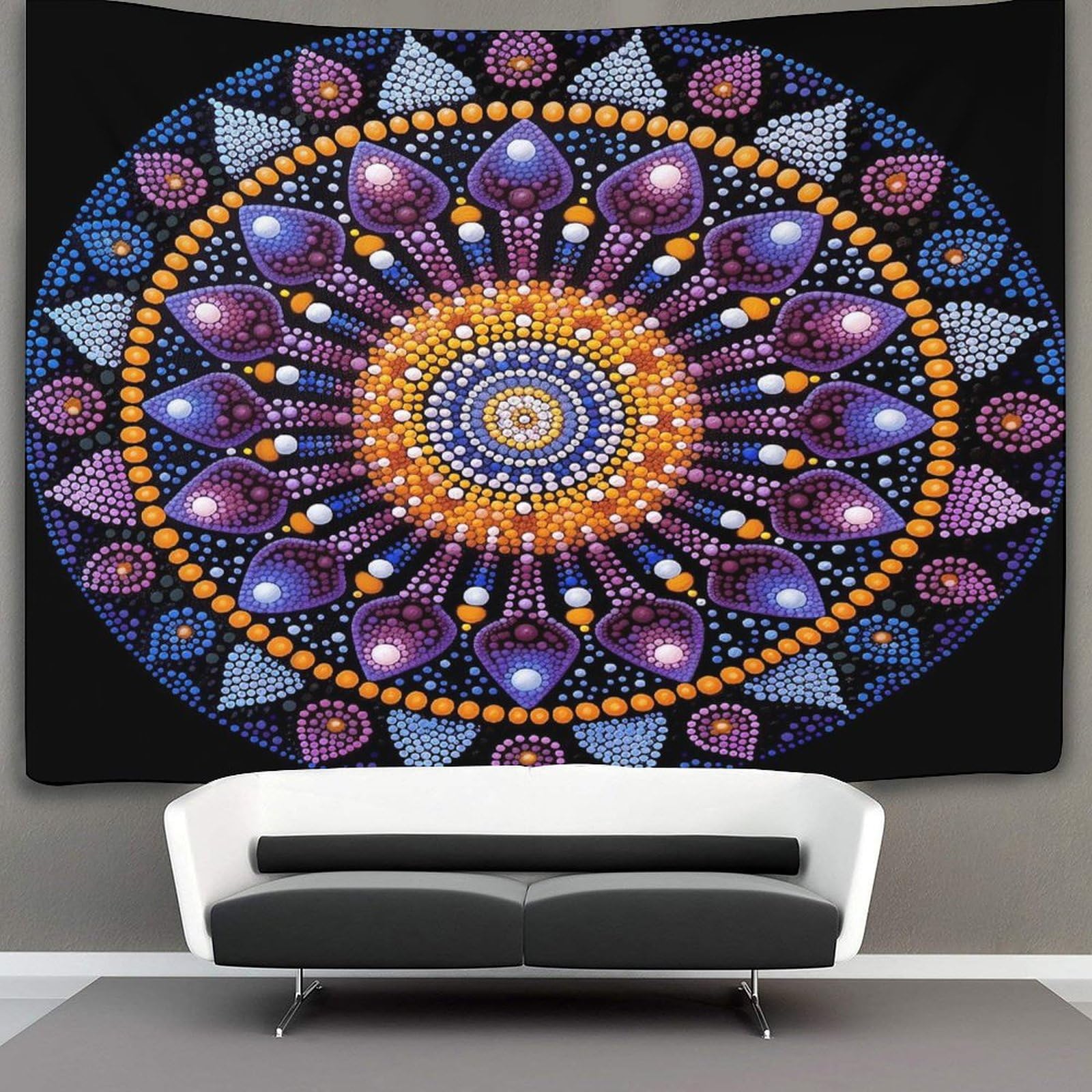 kaiyun Mandala Tapestry Datura Flowers Tapestries 3D Wall Hanging Home Decorations for Room 100cmx150cm