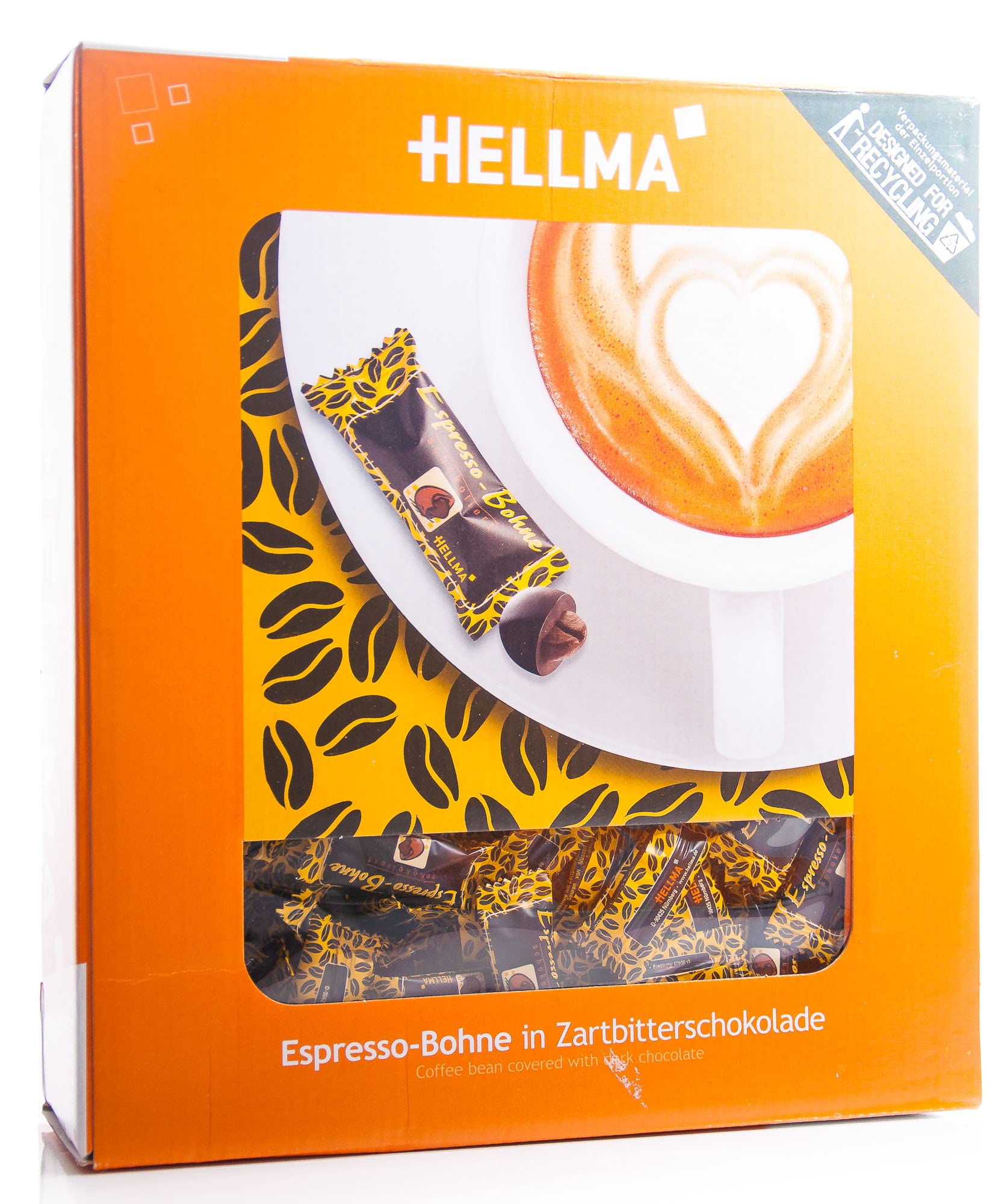 Hellma schokolierte Espressobohnen 380 x 1,1g Zartbitter