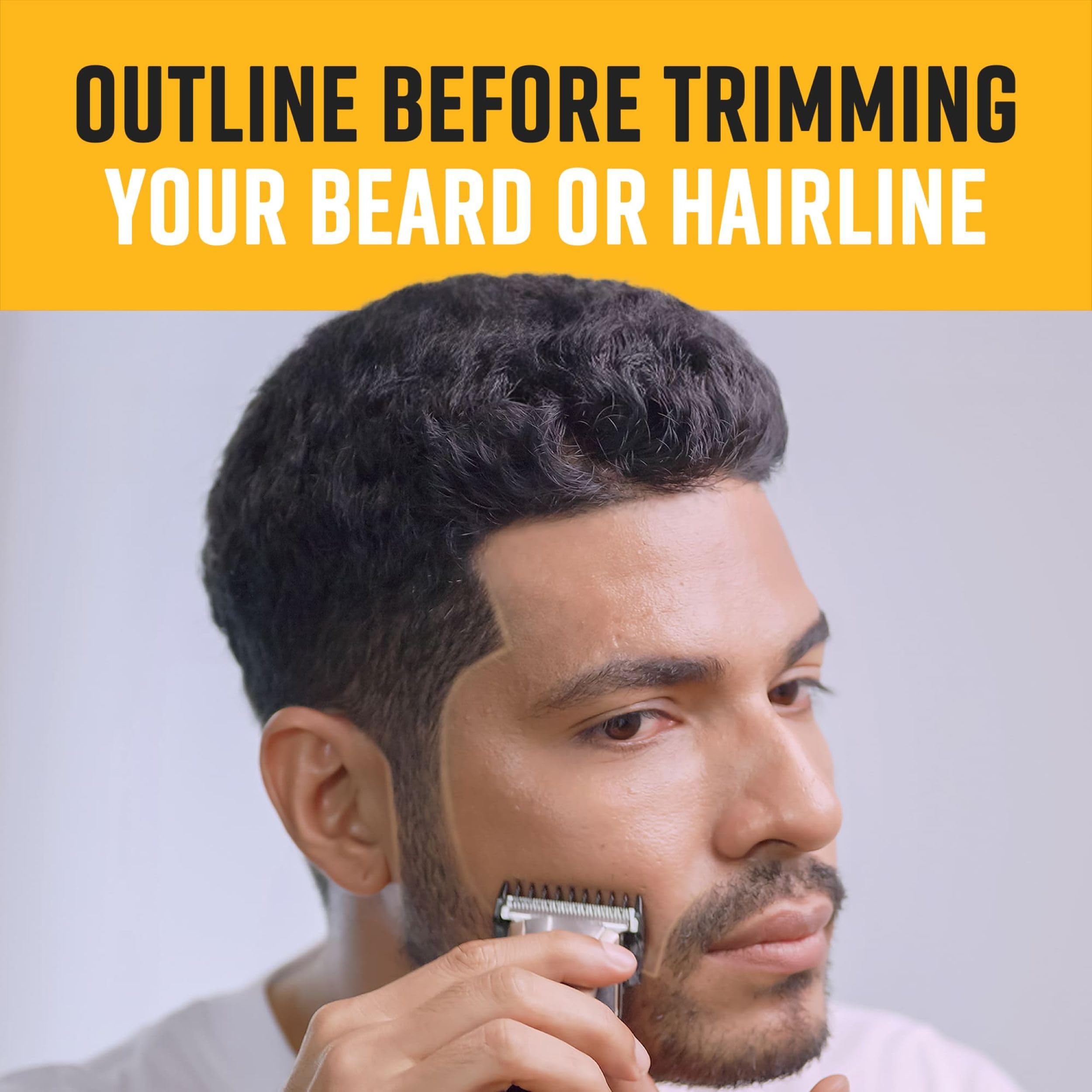 The Cut Buddy Beige Speed Tracer Barber Pencil 4-Pack with Sharpener, Outline Beard & Hairline Before Trimming, for All Skin Types