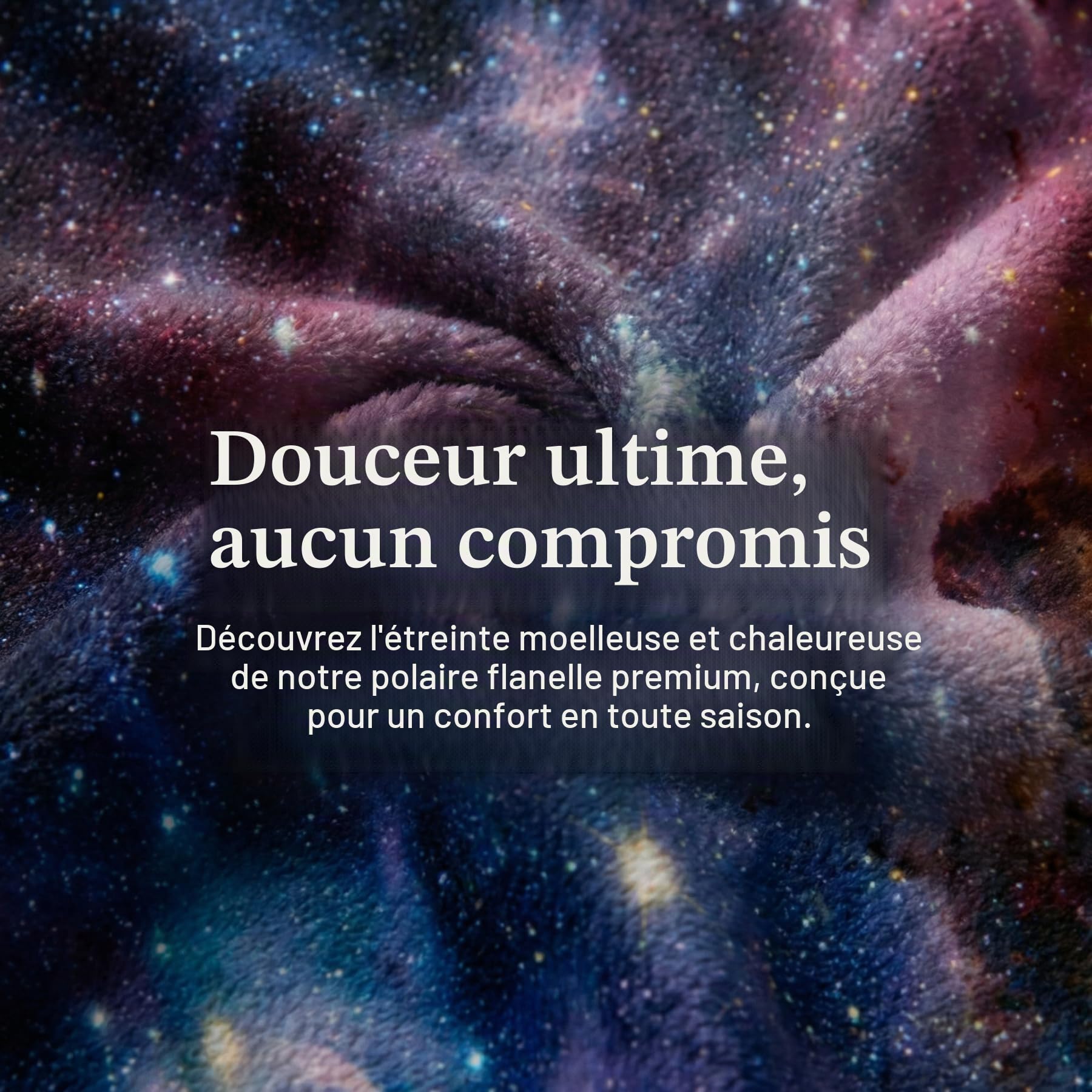 Couverture de Canapé Spatiale, Couverture Polaire Galaxie Couverture Peluche Confortable pour Voyage Canapé Fauteuil Lit Couples Hommes Femmes, 200 cm x 150 cm, Multicolore