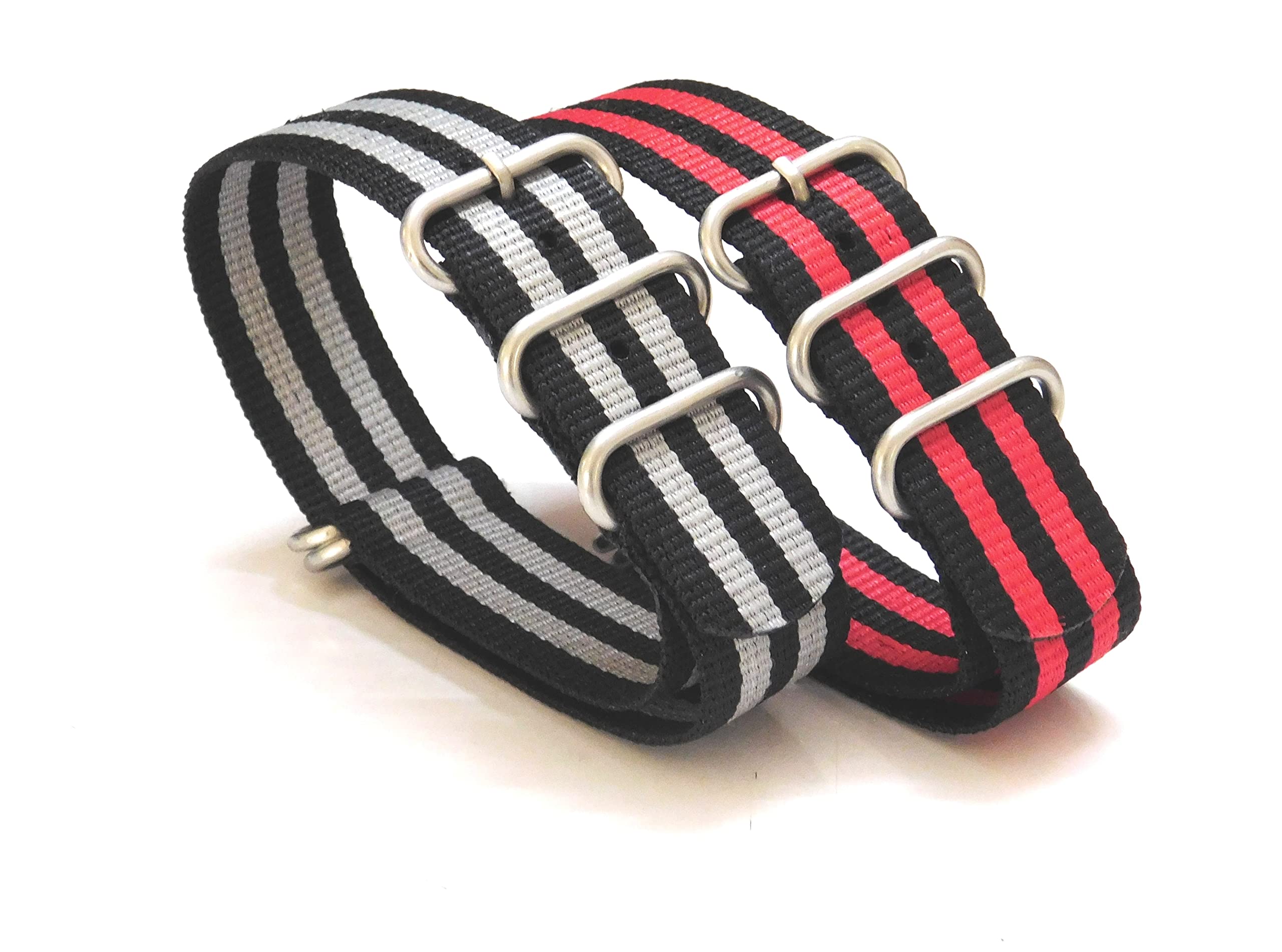 Stech 22mm Nylon Nato Zulu Strap for Watch Set Of Two Strap (Black/Grey & Black/Red) (B07CRLZRDN) Amazon Price History, Amazon Price Tracker