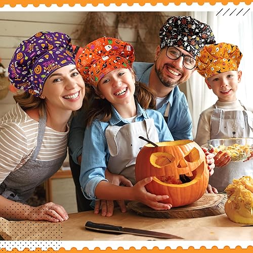 Miniatura 6 de Jadive Gorra quirúrgica ajustable con botones, 6 unidades, con banda para el sudor, para mujeres y hombres