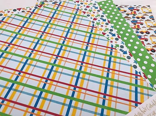 Miniatura 9 de Paquete de papel de patrón – Built Boy Tough – Scrapbook Premium Specialty Paper de una cara de 12 x 12 pulgadas, colección incluye 16 hojas – por