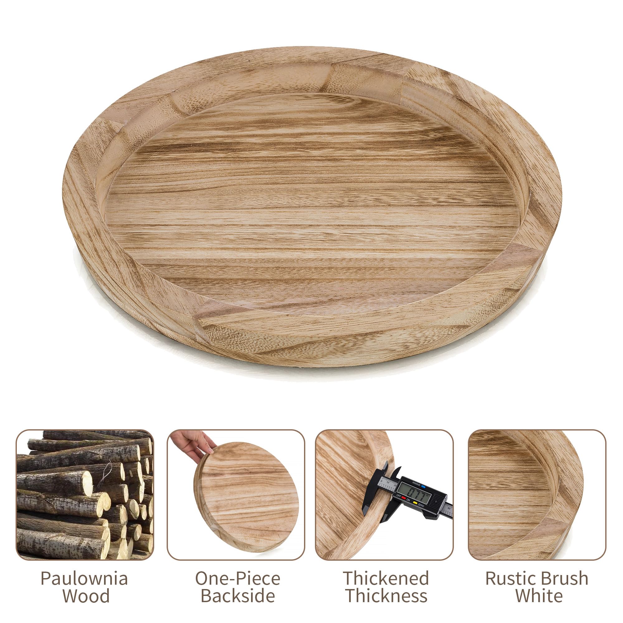 Hanobe Portacandele Vassoio Decorativo: Vassoi Rettangolari In Legno