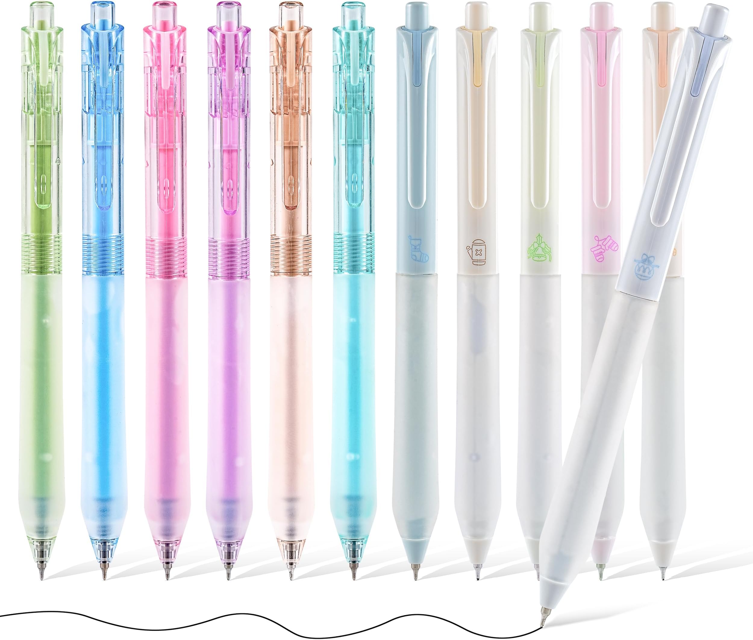 6 Pastell Gelstifte 0.5mm - Smooth Writing Für Schule & Büro