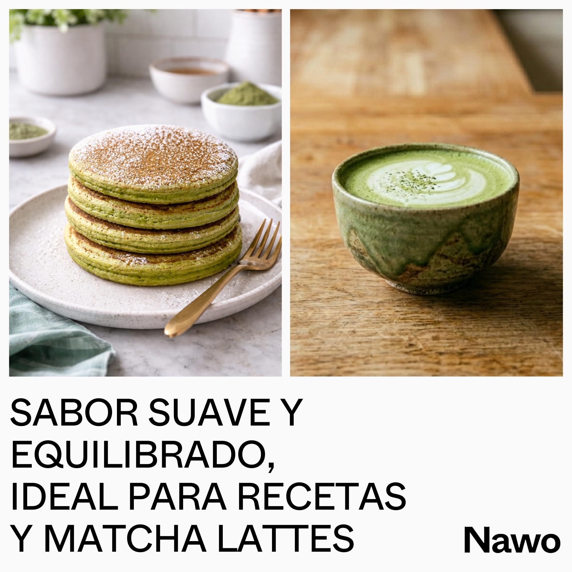 Té Matcha tradicional para Baristas – 250g, 500g & 1 kg – Té Verde en Polvo 100% Natural, Sin Azúcar, Ideal para Matcha Latte, Cafeterías y HORECA – NAWO® Routines (1 kg)