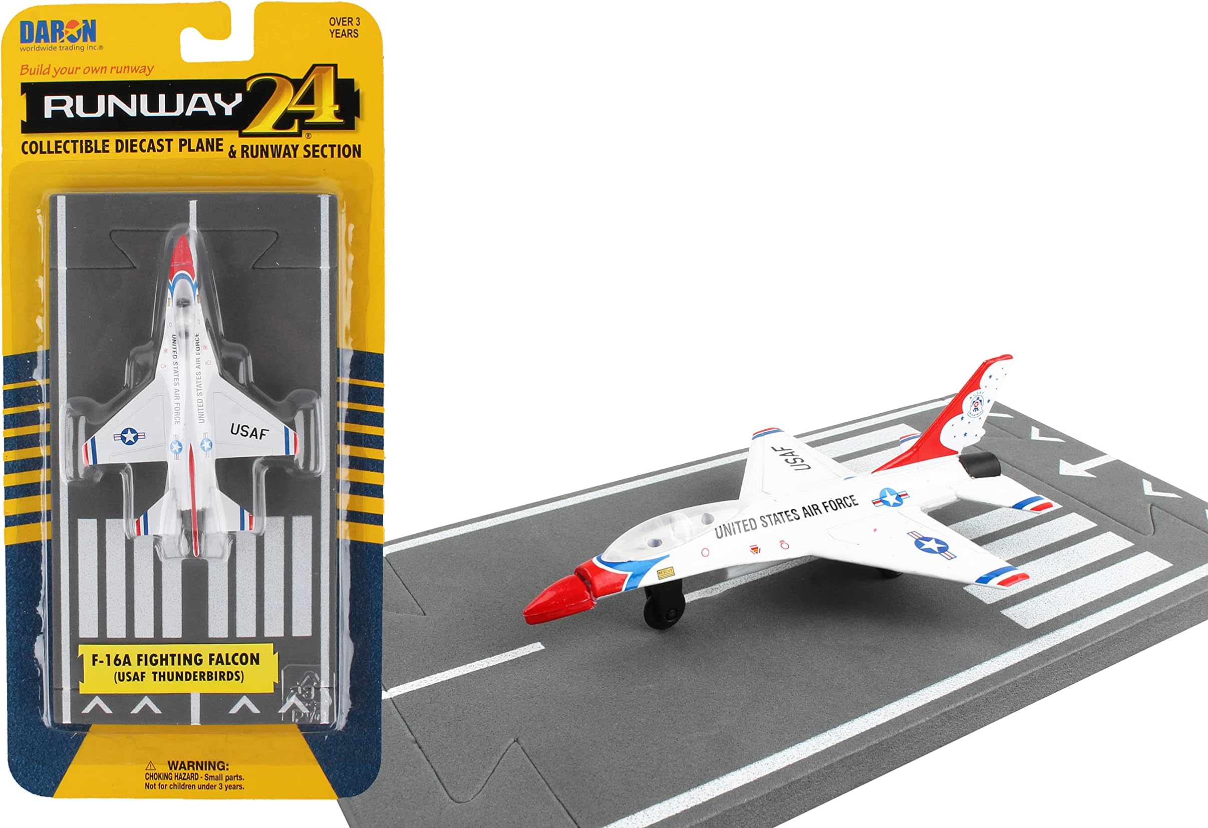 Runway24 F-16 Thunderbird Die Case Plane