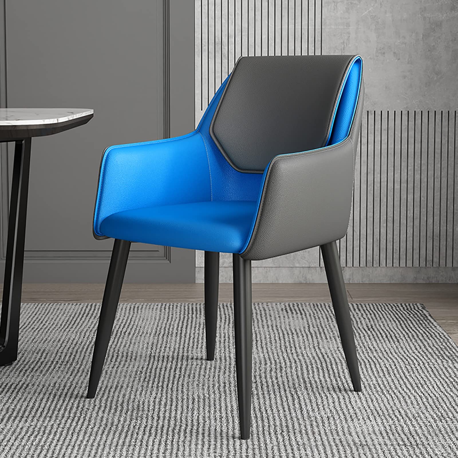 Sedia da pranzo moderna in pelle italiana comoda ed elegante per uso domestico del ristorante o dell'hotel