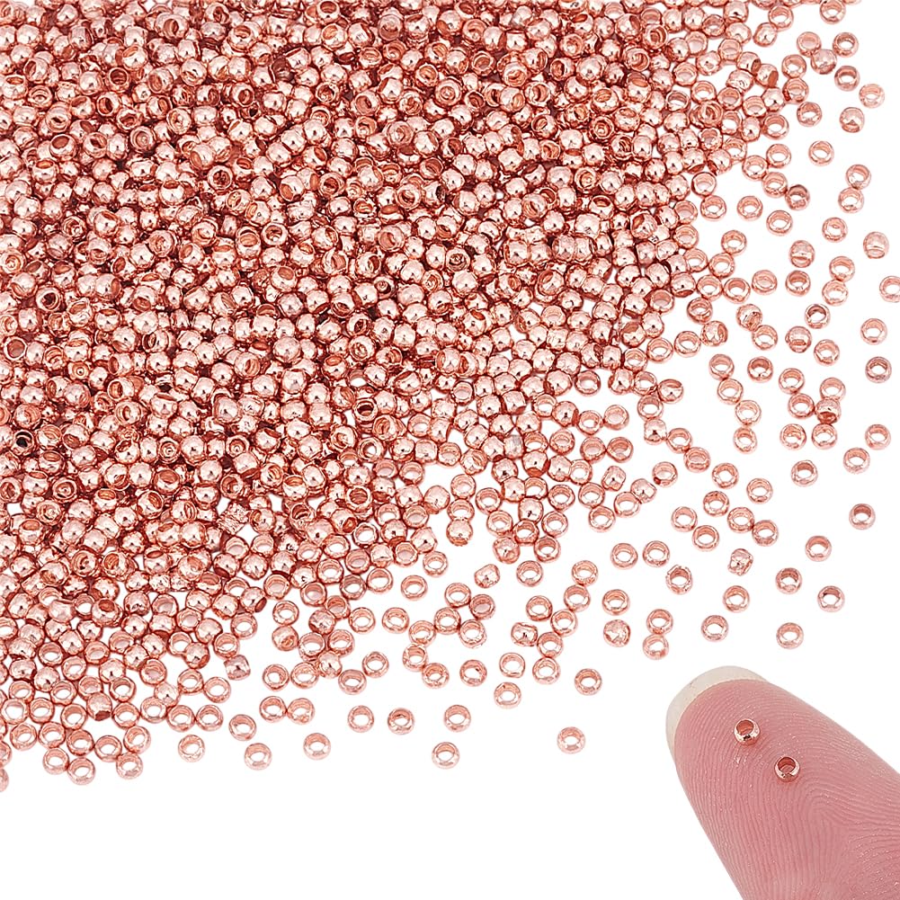 Perles à écraser 2mm or rose lisses pour éviter la casse de bijoux