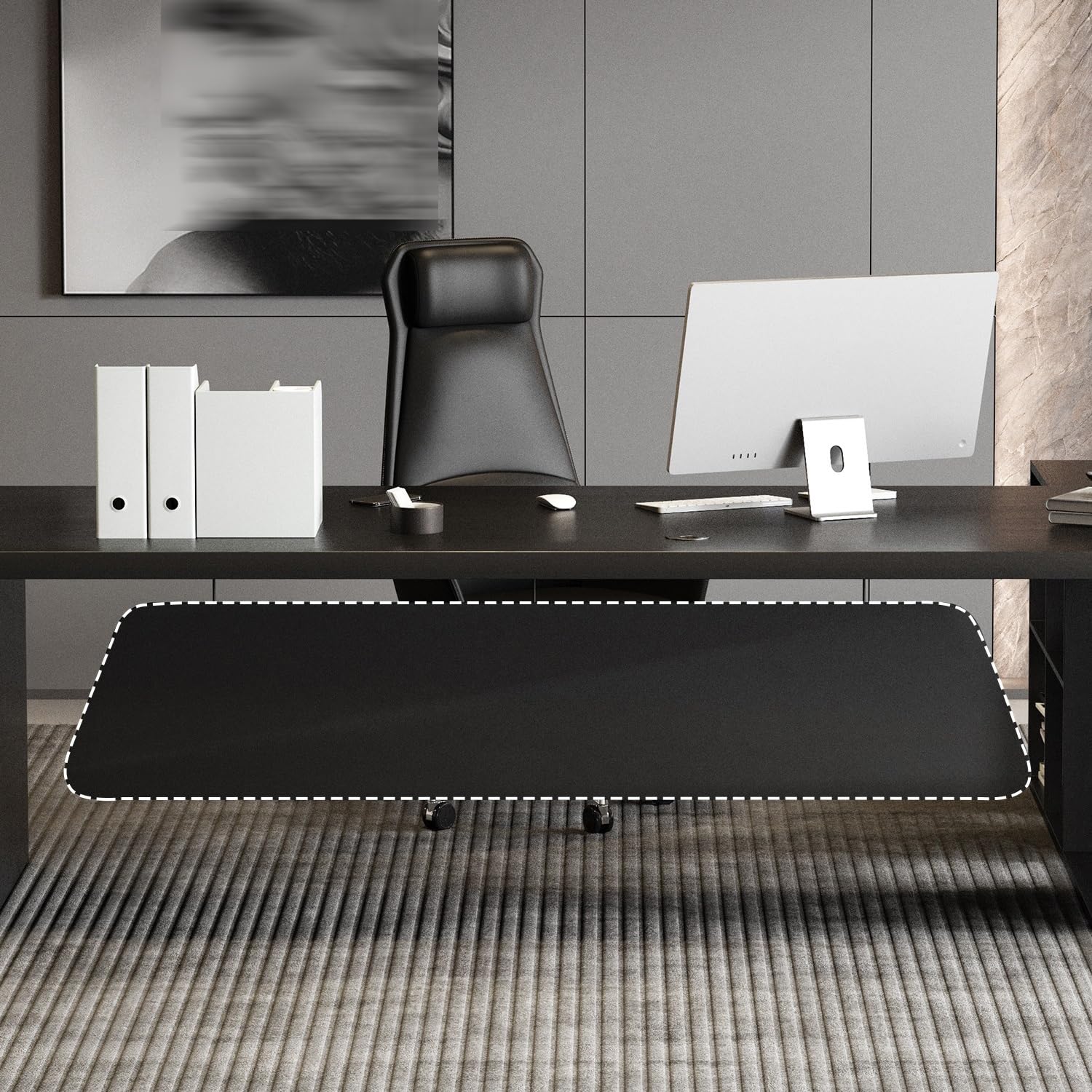 Home-Office-Schreibtischesa 160 cm Moderne Büromöbel aus Massivholz mit Seitenschränken, geeignet for Arbeitszimmer, Chef- und Präsidentenzimmer Kleiner Schreibtisch für Schlafzimmer(160cm)