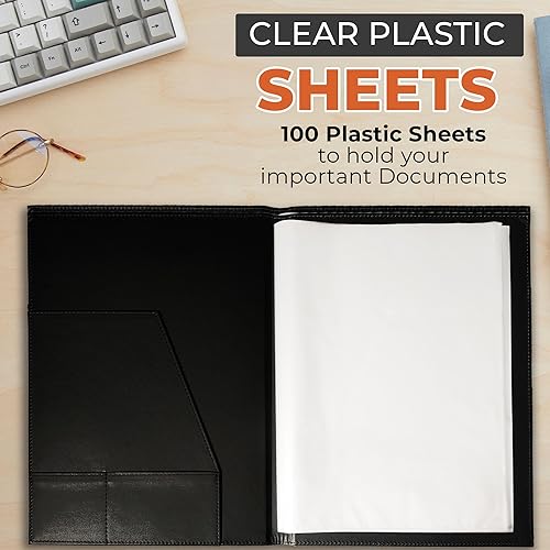 Miniatura 6 de Organizador de cartera de arte de cuero PU, carpetas de presentación de cuero, carpeta de cartera, cartera de arte abstracto, folio de cuero PU,