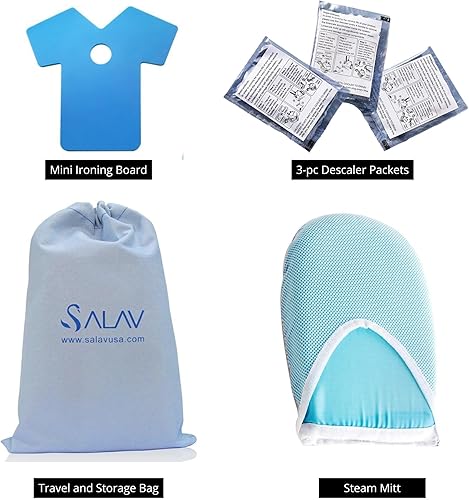 Miniatura 6 de SALAV X3A - Vaporizador de ropa comercial de tamaño completo resistente con pedales y tanque de agua extragrande de 101.5 onzas (azul marino) y