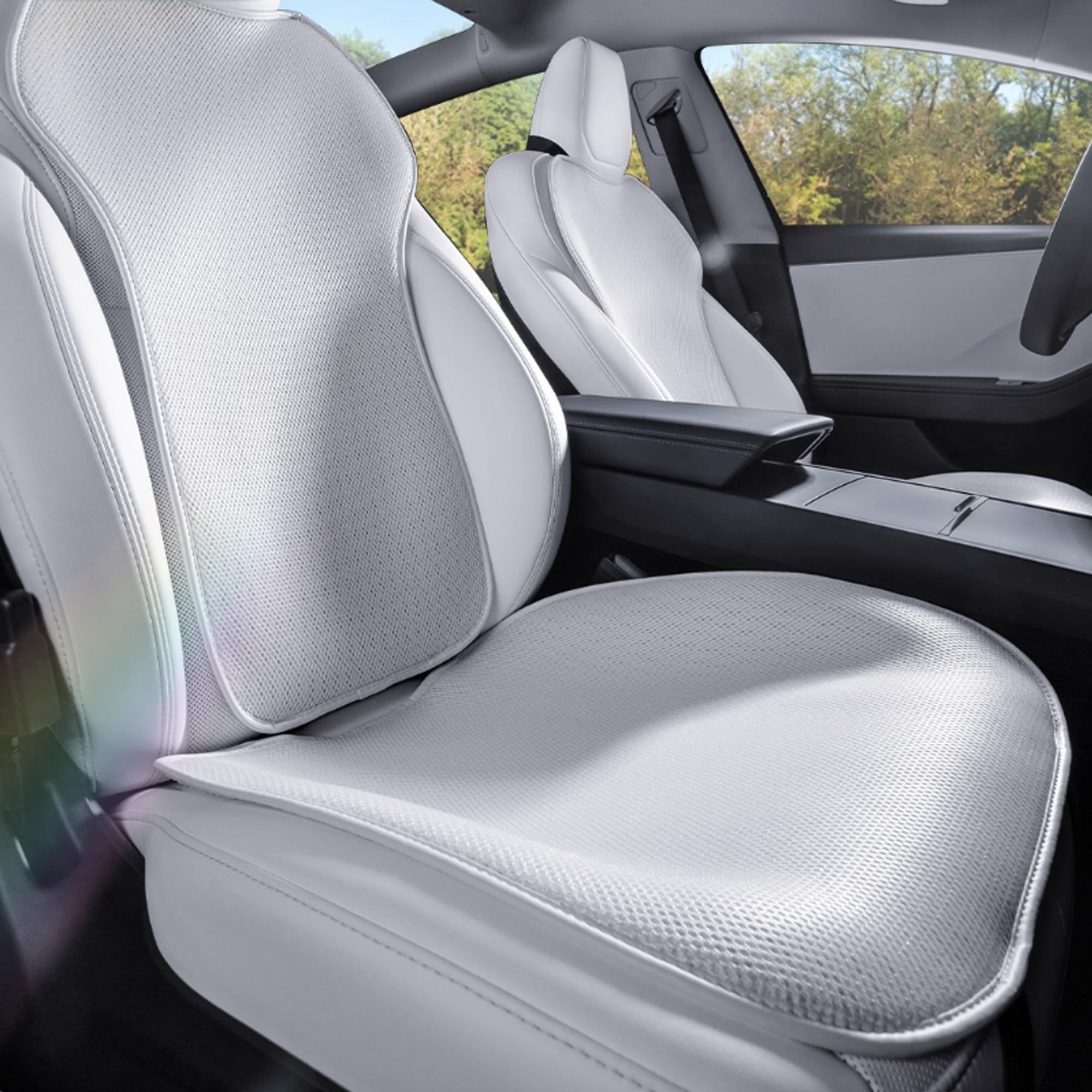 Photo 1 of ***DIRTY*** TOPABYTE Front Car Seat Covers for Tesla Model Y Model S Model X Model 3 2017-2026 Breathable Interior Seat Cushion Protector All Season Protection