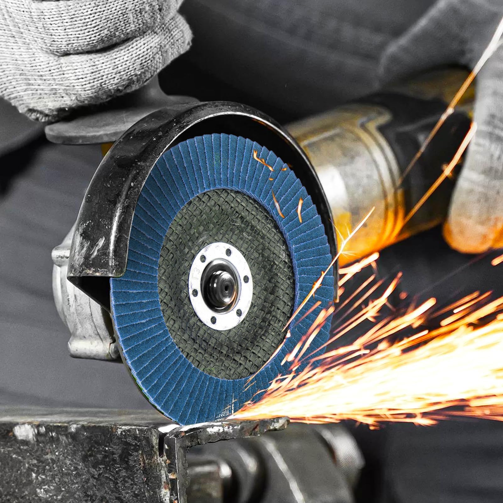 MIVIDE 20 Pcs Disque à Lamelle 125mm, Disques Abrasifs à Lamelles Grain 120, Disque de Meulage en Acier, Disque de Décapage pour Enlever Ebavure, Polissage, Rouille, Finition