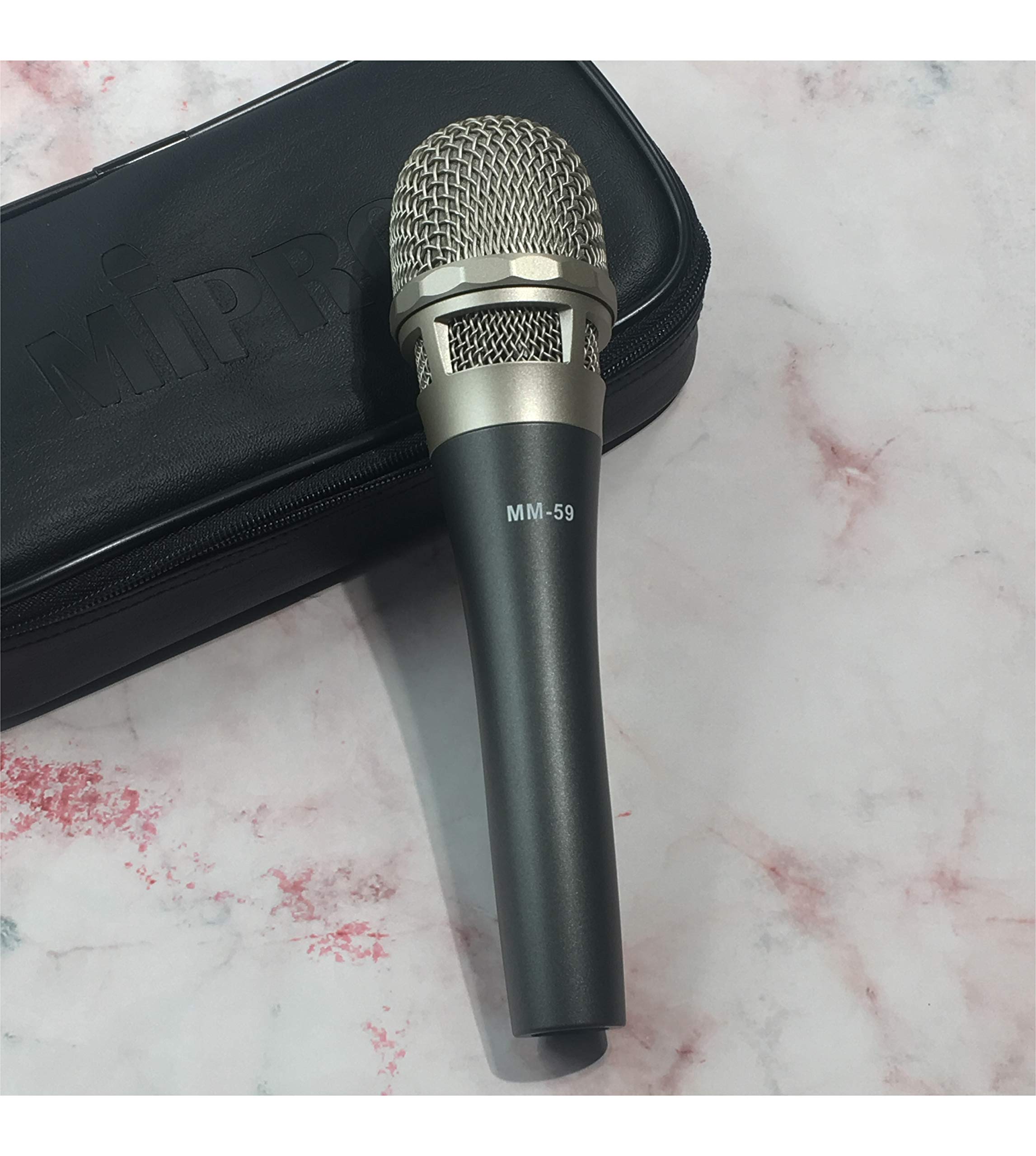 Mipro mm-39 Supercardioid dinamico microfono per voce, specialmente per voce, palcoscenico, chiesa, matrimonio, Broadcast, studio, sala musica e Koraoke (color ferro grigio argento |)