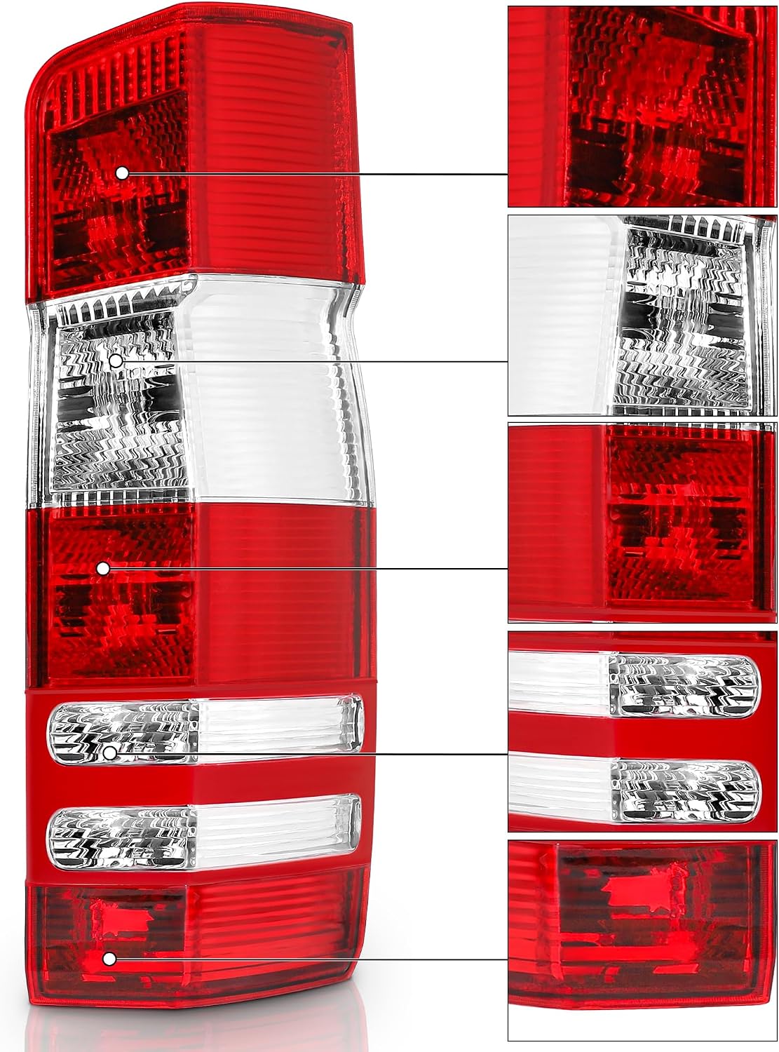 Tail Lights Compatible With 2007 2008 2009 2010 2011 2012 2013 2014 2015 2016 2017 2018 Mercedes Benz Sprinter Dodge Freightliner Rear Brake Lamp Right Passenger Side
