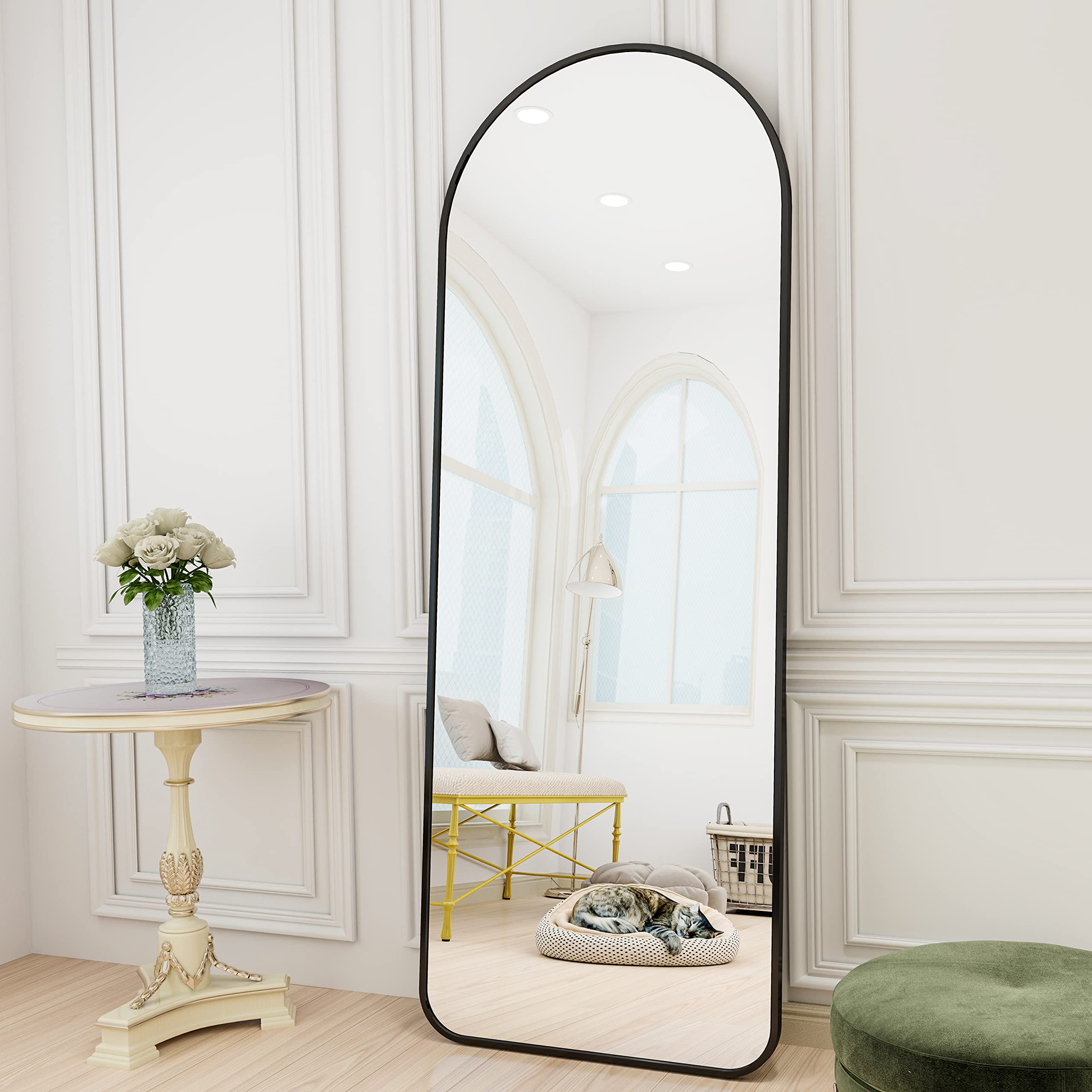 HARRITPURE 64"x21" Arched Full Length Mirror Floor Mirrors with