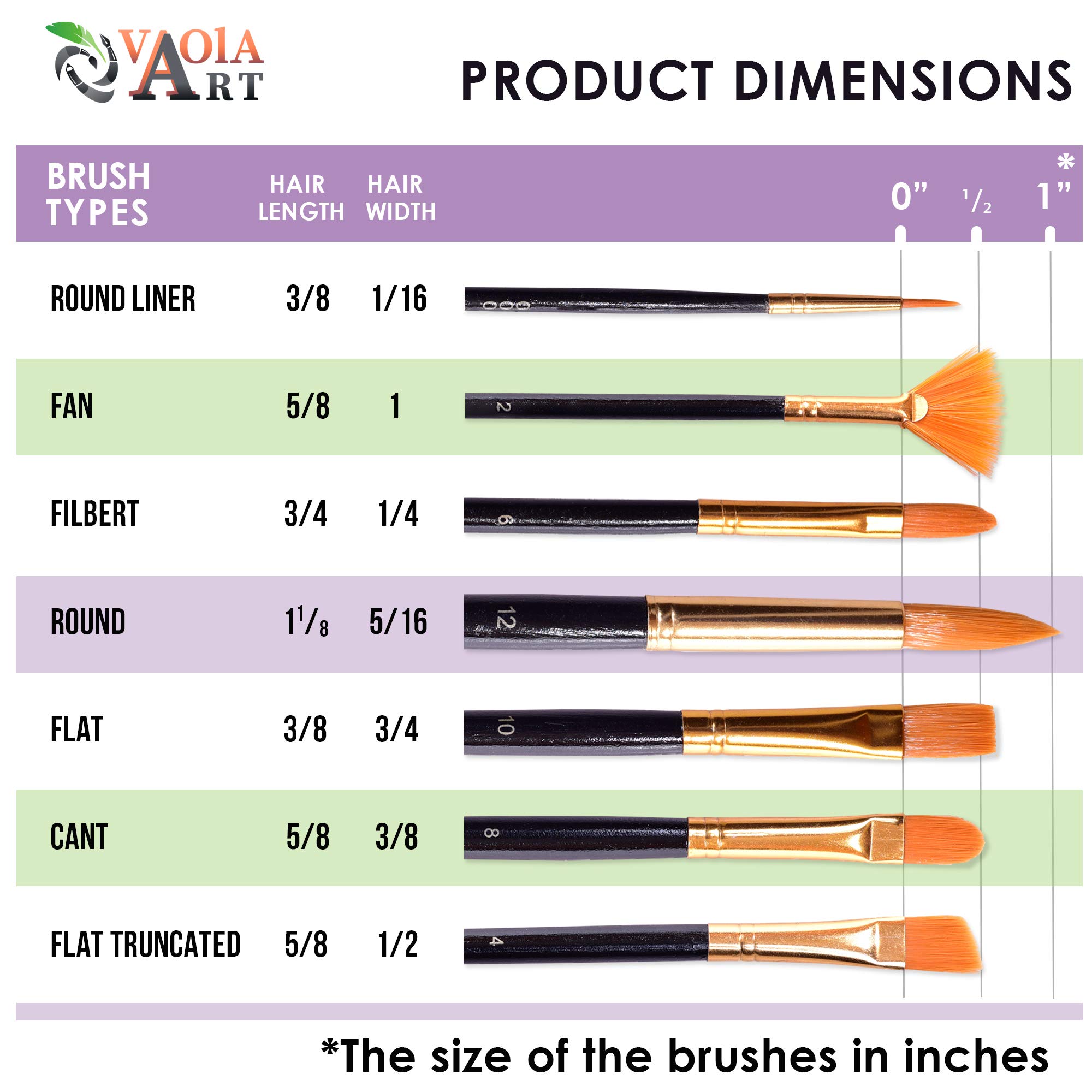 Paint Brush Set for Acrylic Painting Artist Paint Brushes Watercolor