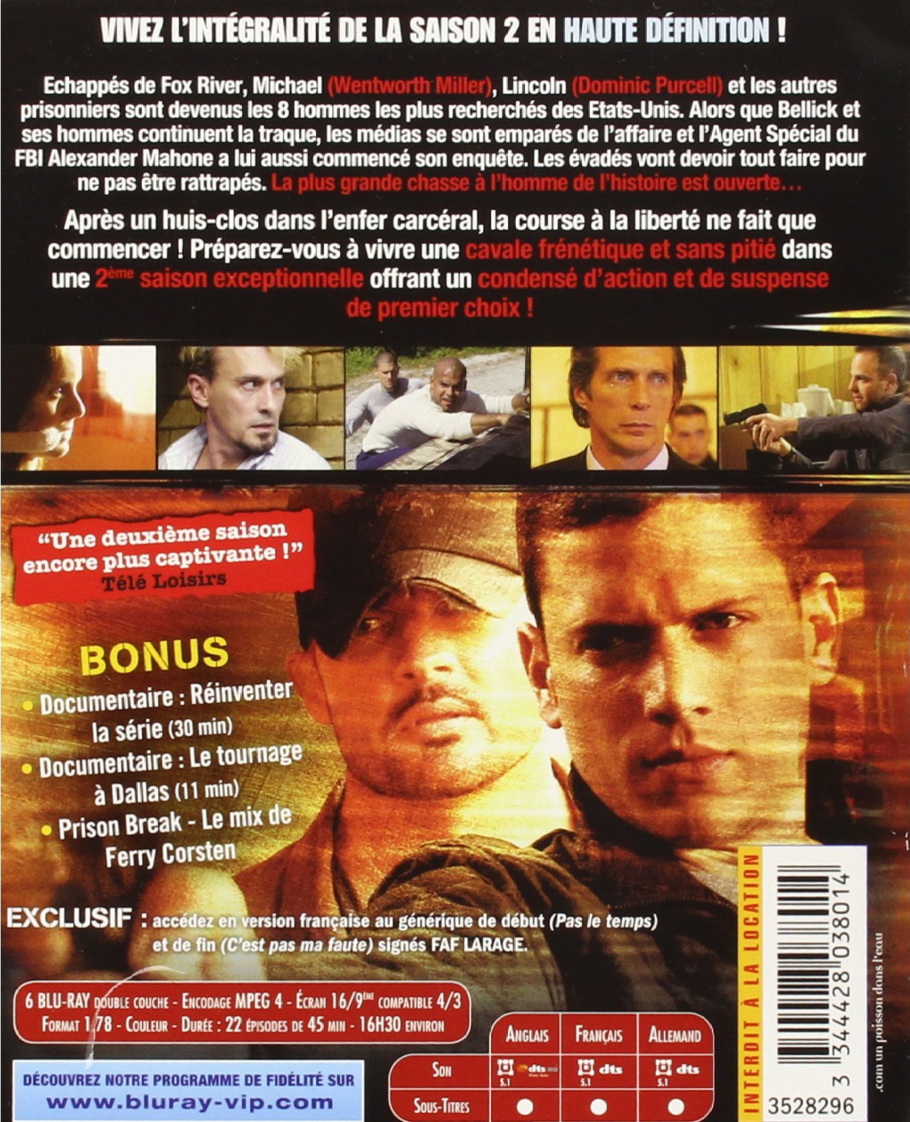 Prison Break - L'intégrale de la Saison 2 [Blu-ray]