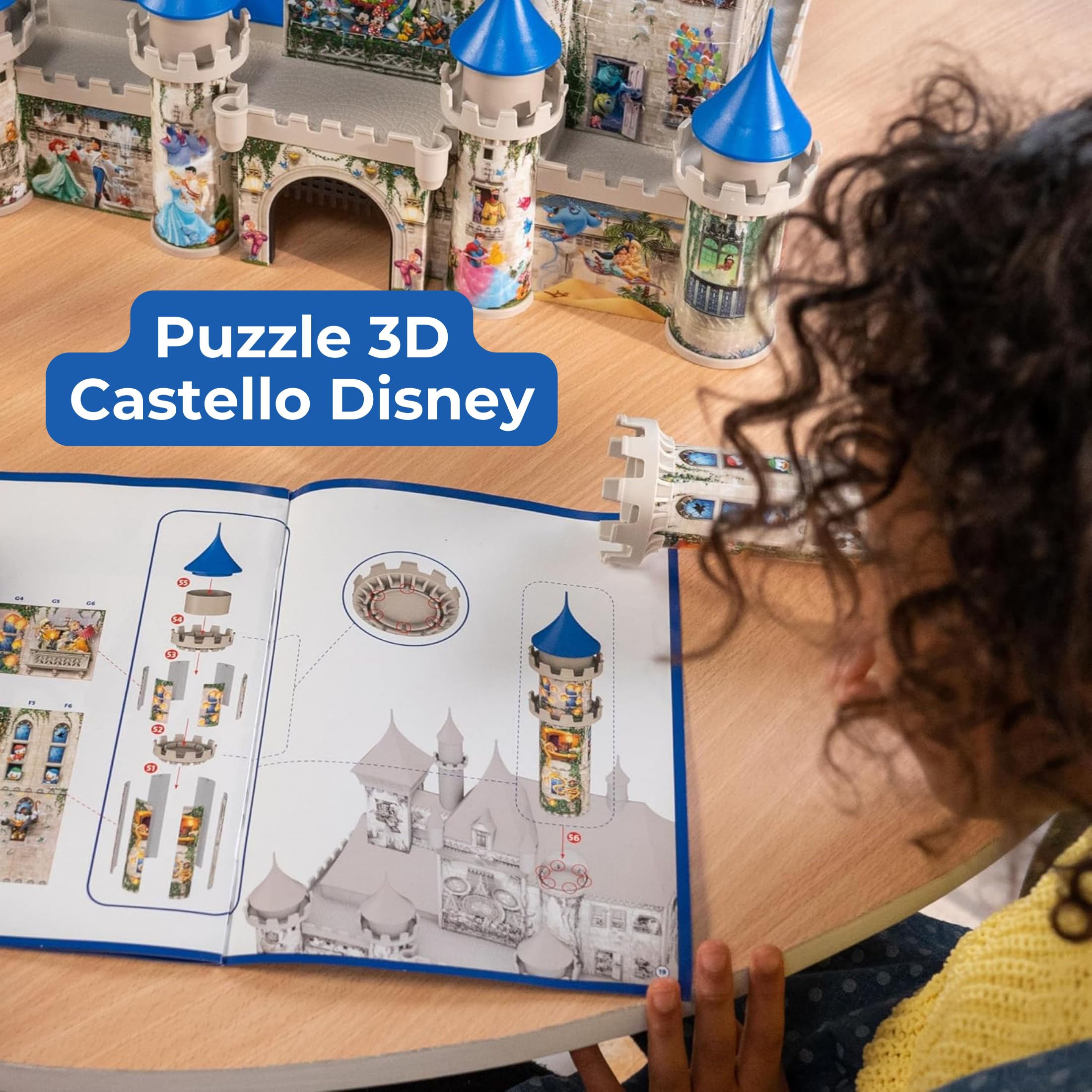 Ravensburger - Puzzle 3D Castello Disney 312 pezzi, Puzzle 10+ anni | Puzzle 3D Castello Disney da 312 pezzi, modello da montare per bambini dai 10 anni, ideale come regalo per i fan Disney.