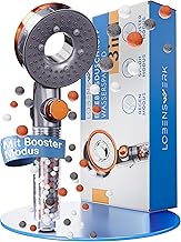 LOBENSWERK Duschkopf mit Filter [3 Modi - inkl. Booster] Duschkopf wassersparend mit Mineralperlen | Handbrause, Duschbrause, shower head für die Dusche inkl. Ersatzteile