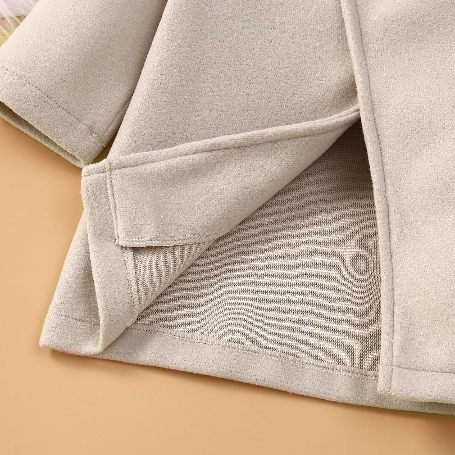 USKIDKK Toddler Baby Girl Dress Coat Long Sleeve Solid Color Clothes Jacket Fall Winter Outfit - Image 6