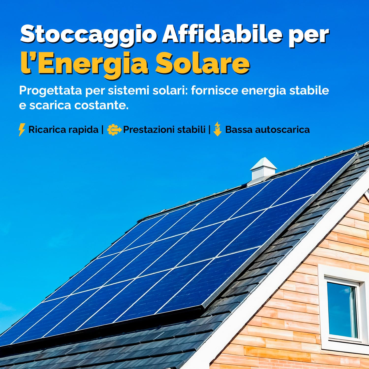 Electronicx GEL Solar Edition 100Ah 12V Batteria di alimentazione – Batteria GEL 100 Ah 12 V Deep Cycle – senza manutenzione, sigillata, per uso interno – 353 × 175 × 190 mm