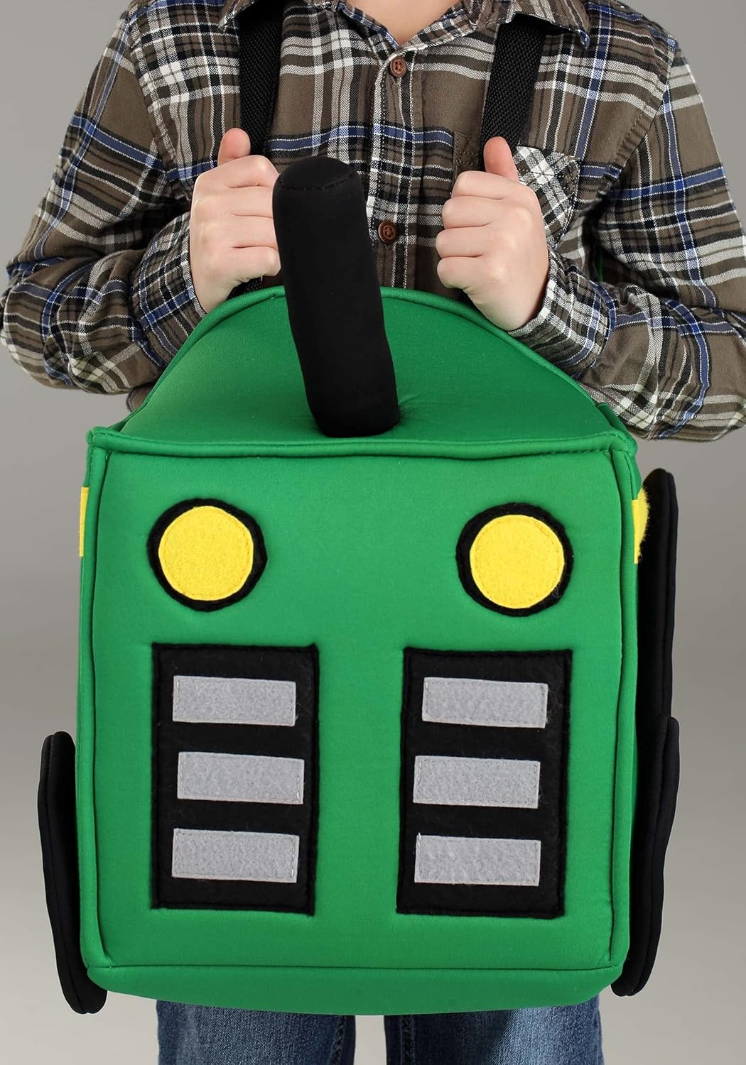 Toddler Ride in Tractor Costume, Foam-Backed Tunic Farm Cosplay Halloween Costume Outfit - Image 5