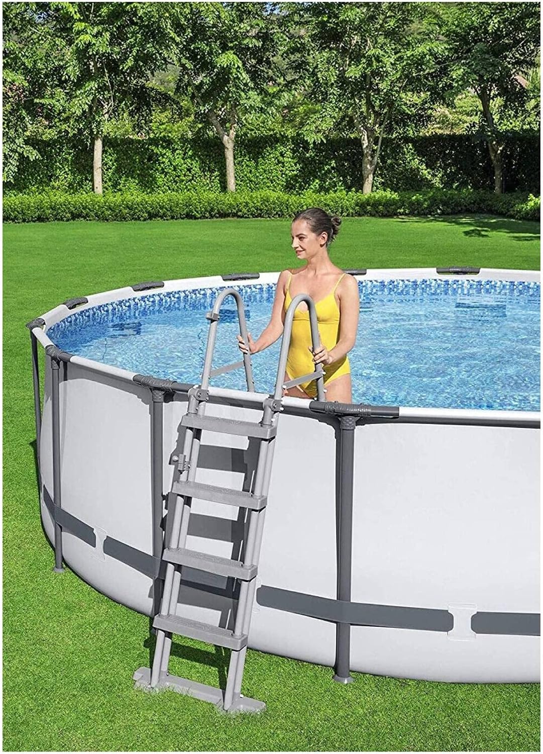 Person using Bestway Pool Ladder