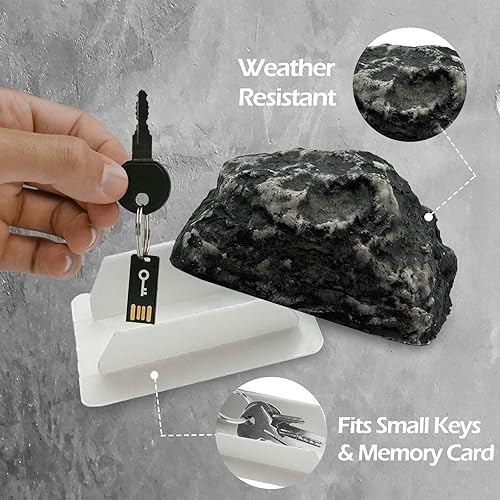 Miniatura 3 de La piedra de clave oculta definitiva aspecto auténtico, durabilidad inigualable y practicidad segura para uso al aire libre y emergencias - Oculta