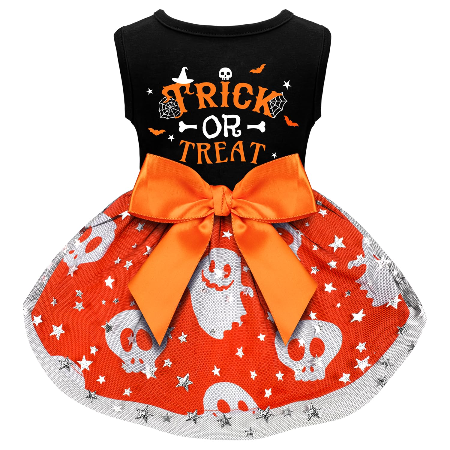 Dog Halloween Costumes Dog Dress Halloween Costumes for Dogs Funny Puppy Dress with Bow for Small Medium Large Dogs Pumpkin Witch Bat Pet Costume Halloween