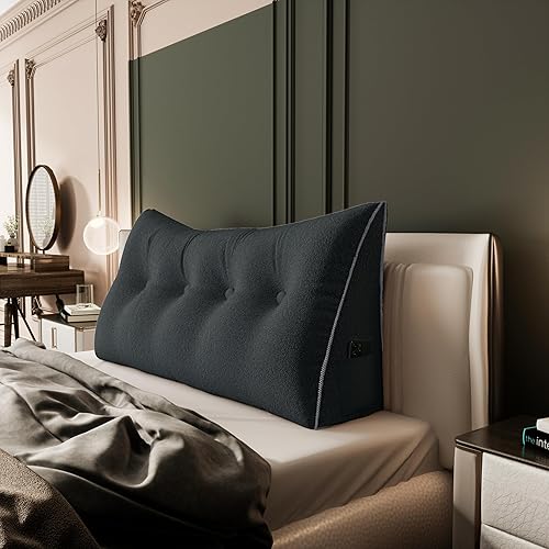 Miniatura 2 de Almohada de cuña gruesa de 10 libras para cabecero, posicionador de cuerpo, almohada de cuña de cama, soporte de respaldo triangular para cabecero