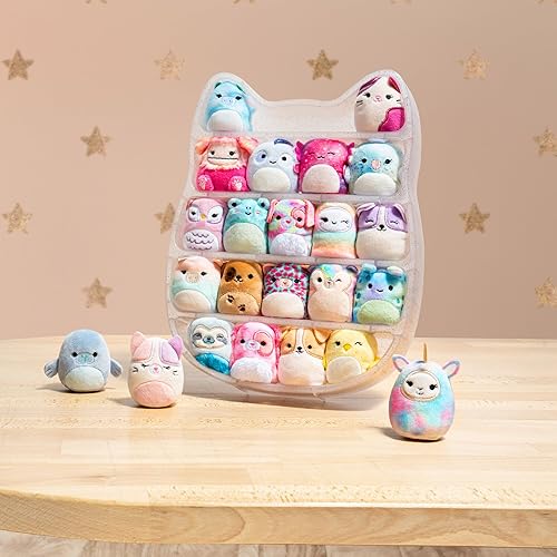 Miniatura 6 de Squishville by Original Squishmallows Play and Display Storage  Cuatro peluches de 2 pulgadas incluidos  Pie grande, ajolote, loro, camaleón