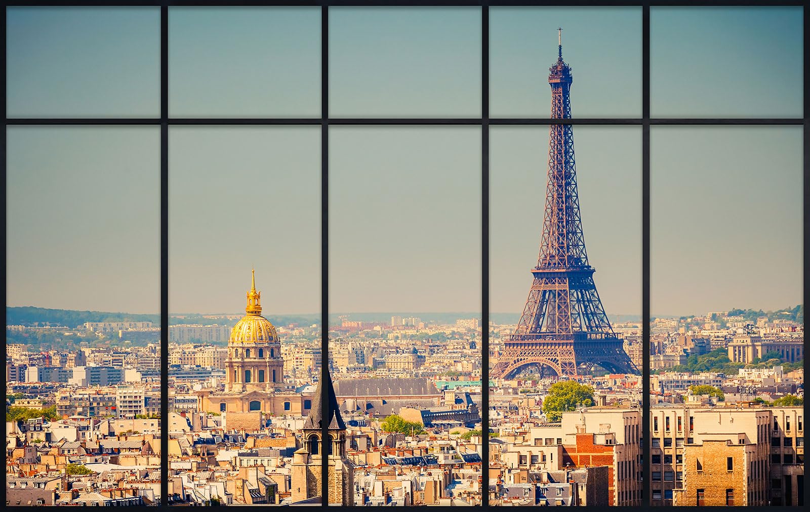 Papel pintado panorámico Trompe l'Eye Verère – Paris Tour eiffel 3617680509760 – Ancho 340 cm x altura 215 cm