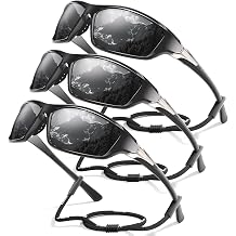 LOEPENLE Lot De 5 Lunettes De Soleil Polarisées Sport - UV400 Cyclisme Course Plein Air Légères