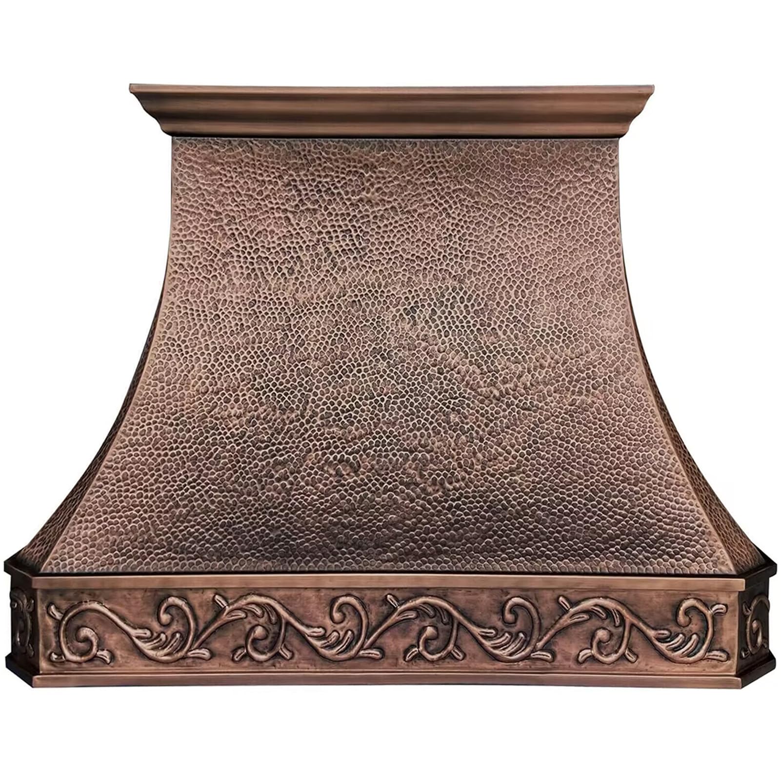 SINDA Classic Hammered Solid Copper Range Hood with High Airflow Cenrtifugal Blower, Stainless Steal Vent with Liner and Internal Motor, Baffle Filter, H3LBCW303621, Beehive-Antique Copper