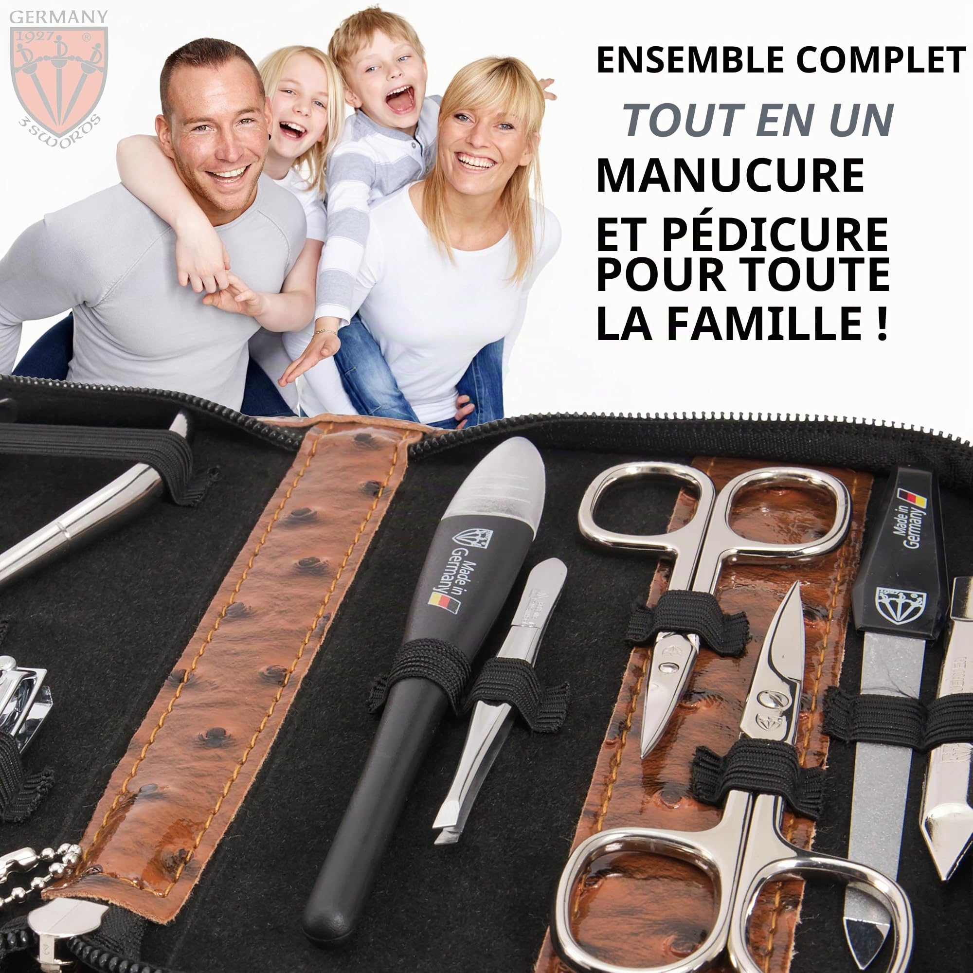 3 Swords Germany – kit manucure pédicure soin des ongles - qualité marque (779)
