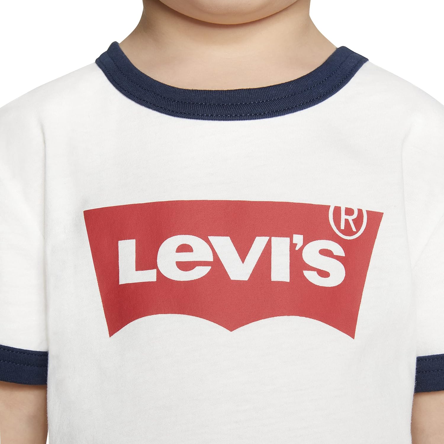 Levi's Boys' Classic Batwing T-Shirt 2T White Ringer