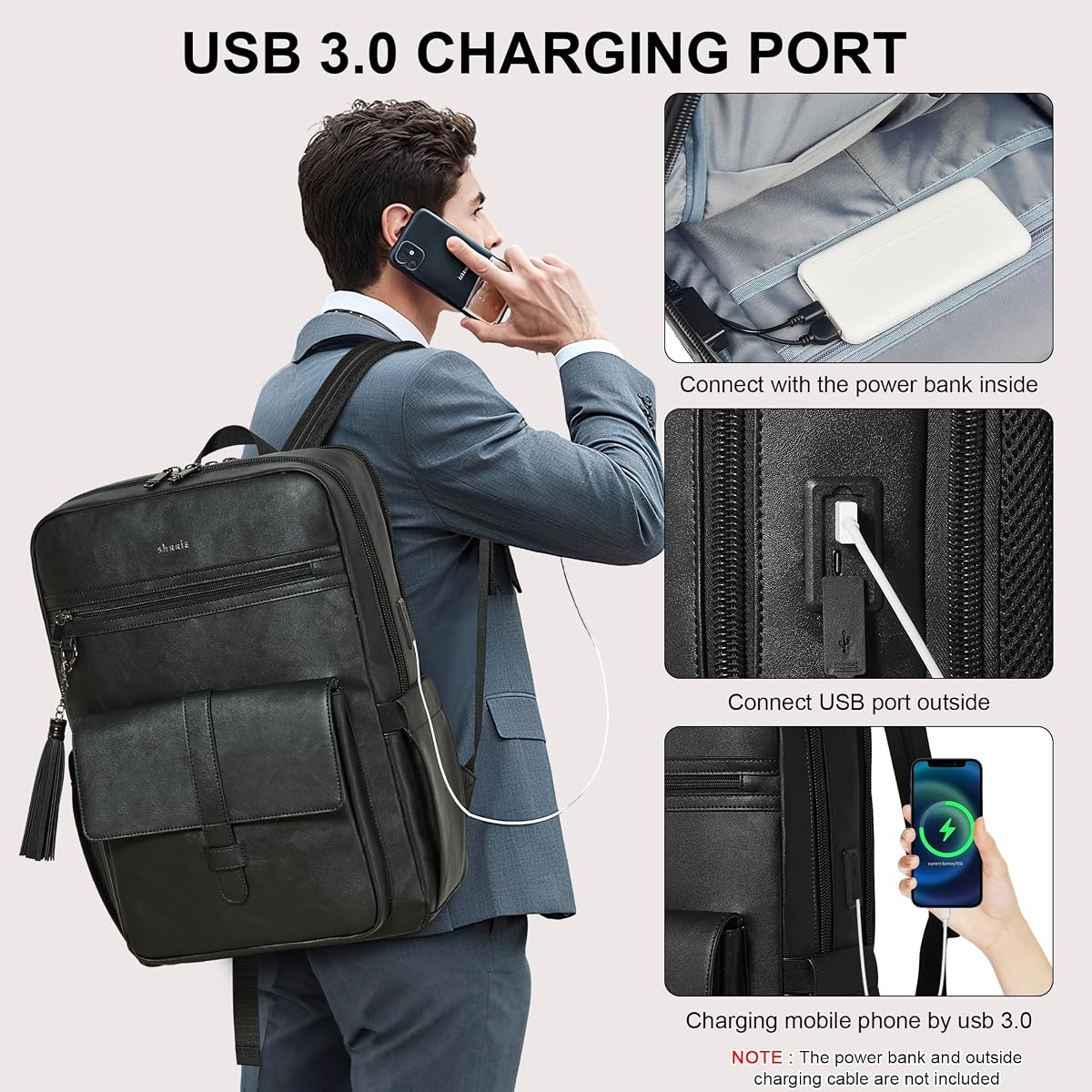 The Commuter Backpack - Vegan Tech Edition view 4
