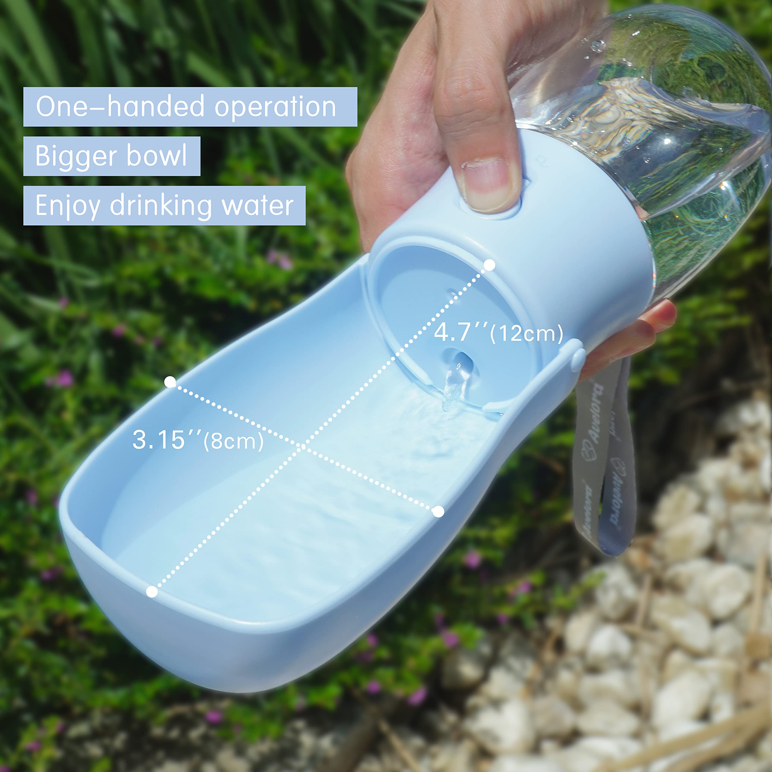 Faltbare Hunde-Wasserflasche, tragbarer Wasserspender für Hunde, Katzen, Kaninchen, Welpen und andere Kleintiere zum Spazierengehen, Wandern, Reisen. Spülmaschinenfest, Welpenzubehör, 284 ml