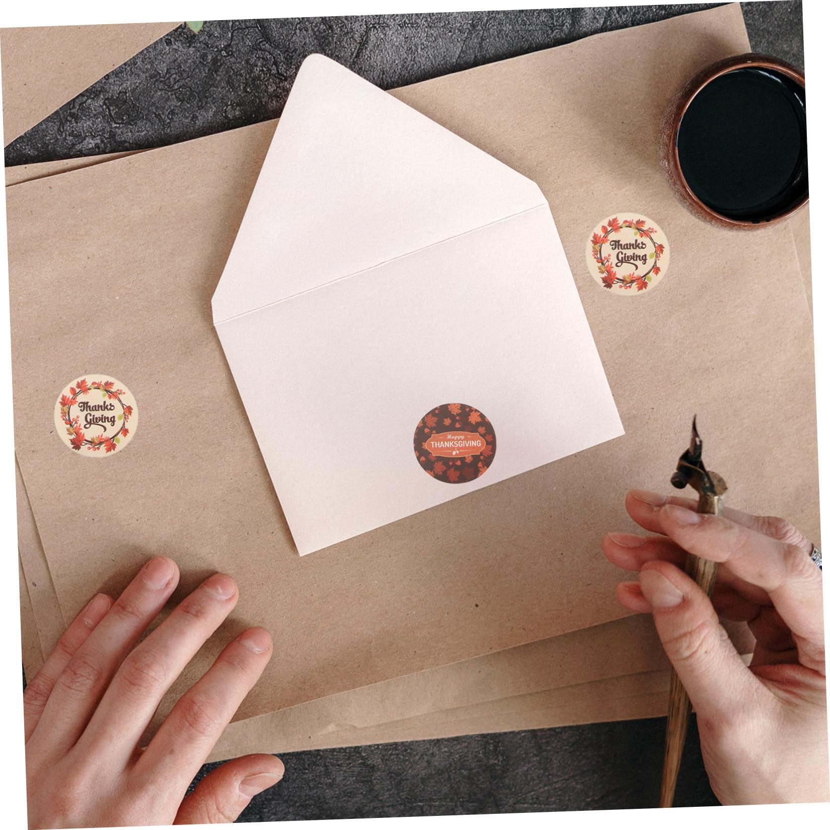 4rotoli Adesivi Decorativi Per Buste Di Ringraziamento Di Etichette Autoadesive Adorabili Per Sigillare Buste e Pacchi Per Festività e Scuola