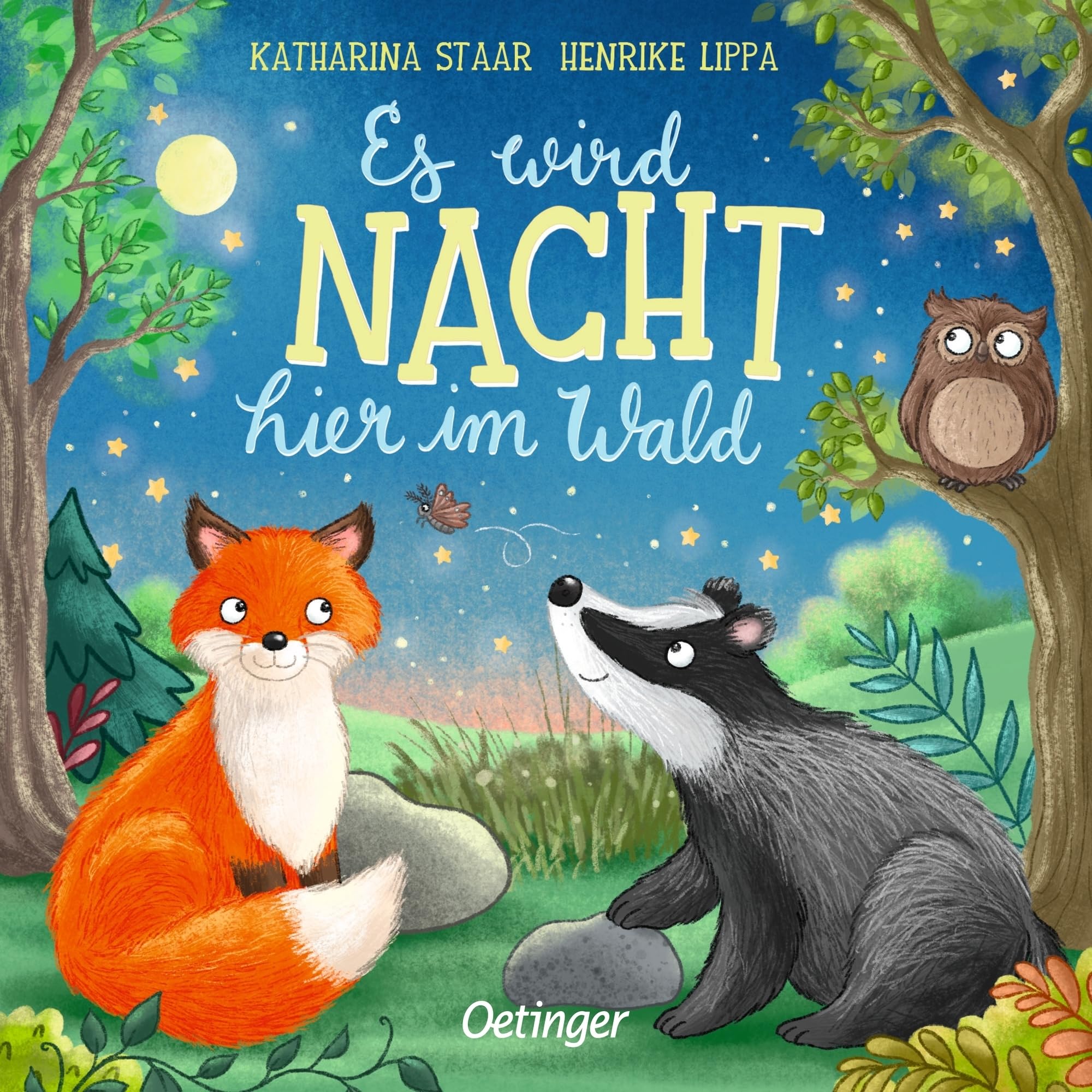 Es wird Nacht hier im Wald: Pappbilderbuch mit erstem Sachwissen über den Wald bei Nacht für Kinder ab 18 Monaten