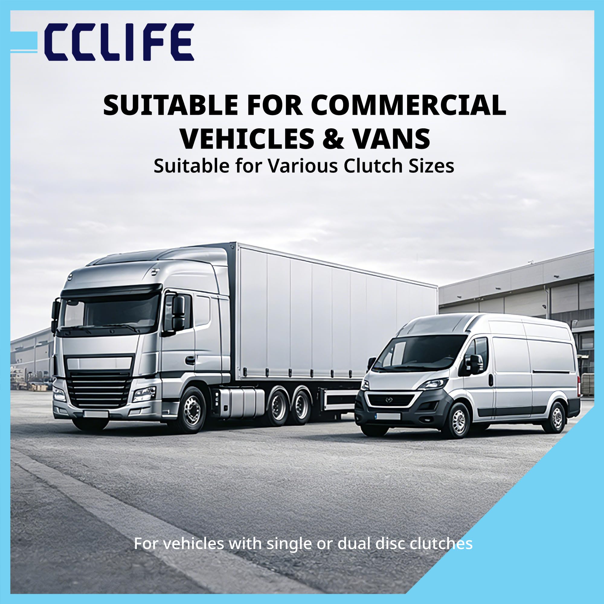CCLIFE Zestaw narzędzi do centrowania sprzęgła 6-częściowy 36-52 mm | Precyzyjne ustawienie sprzęgła | pojazdy użytkowe i transportery | walizka | obsługa ręczna