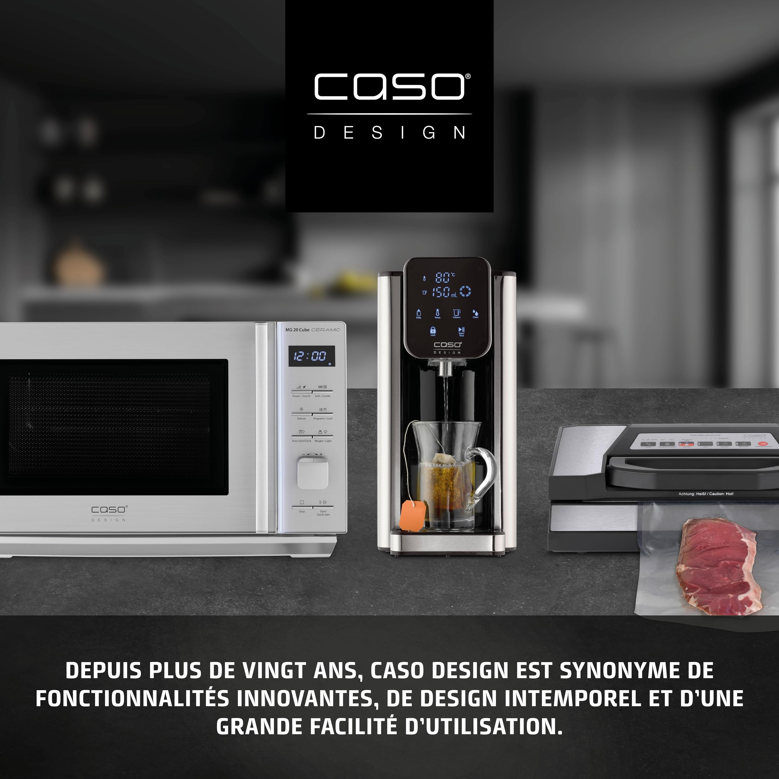CASO CP 400 Lift - Presse agrume electrique avec cône universel pour oranges et agrumes, 300 W, anti-éclaboussures, extraction élevée du jus, pieds à ventouse, sans BPA, compatible lave-vaisselle