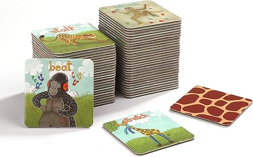 Miniatura 3 de Juego de memoria de movimiento para niños pequeños de 2 a 4 años - Juego educativo de emparejamiento con animales africanos - Juego de cartas de