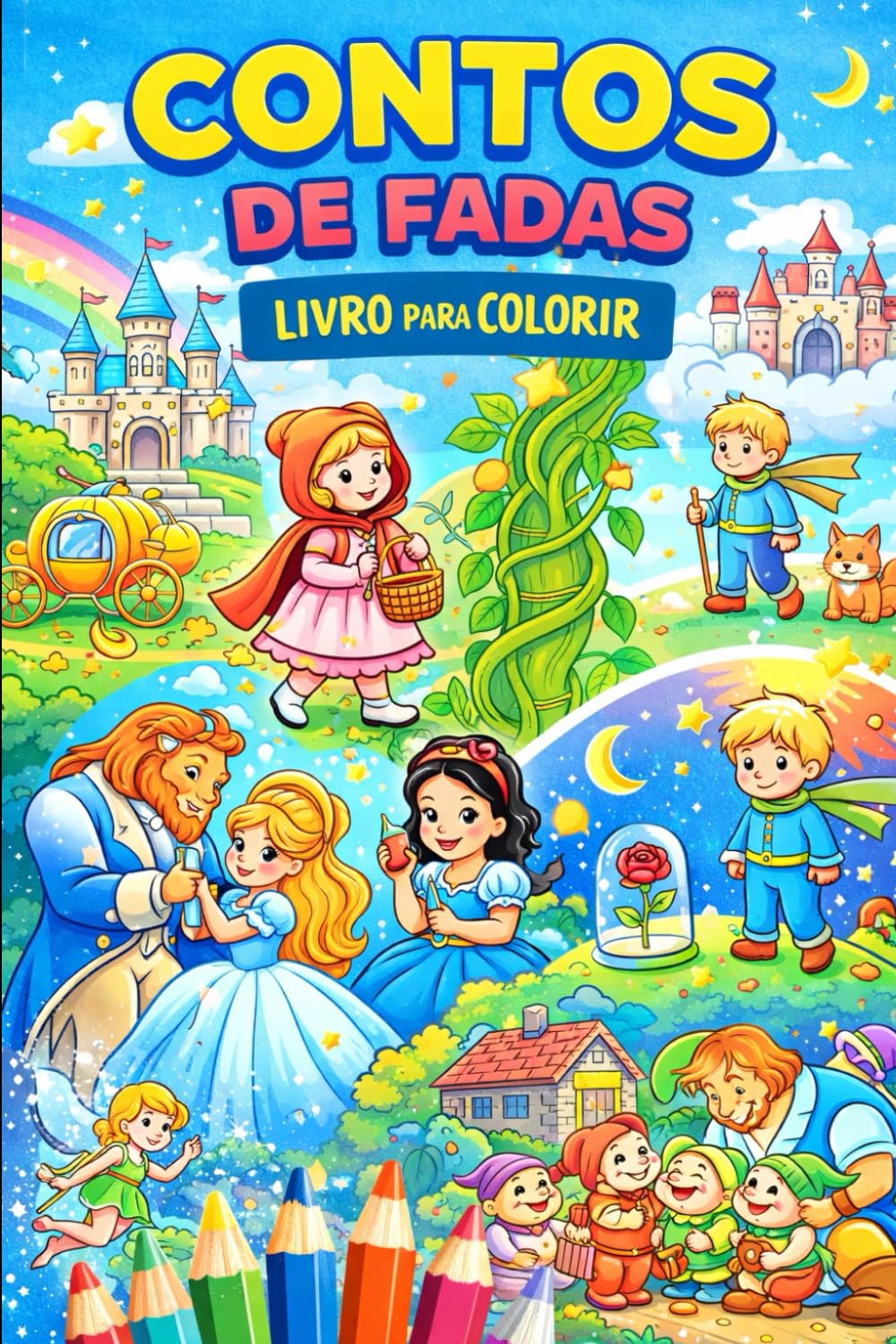 Conto de fadas para colorir: Livro para crianças