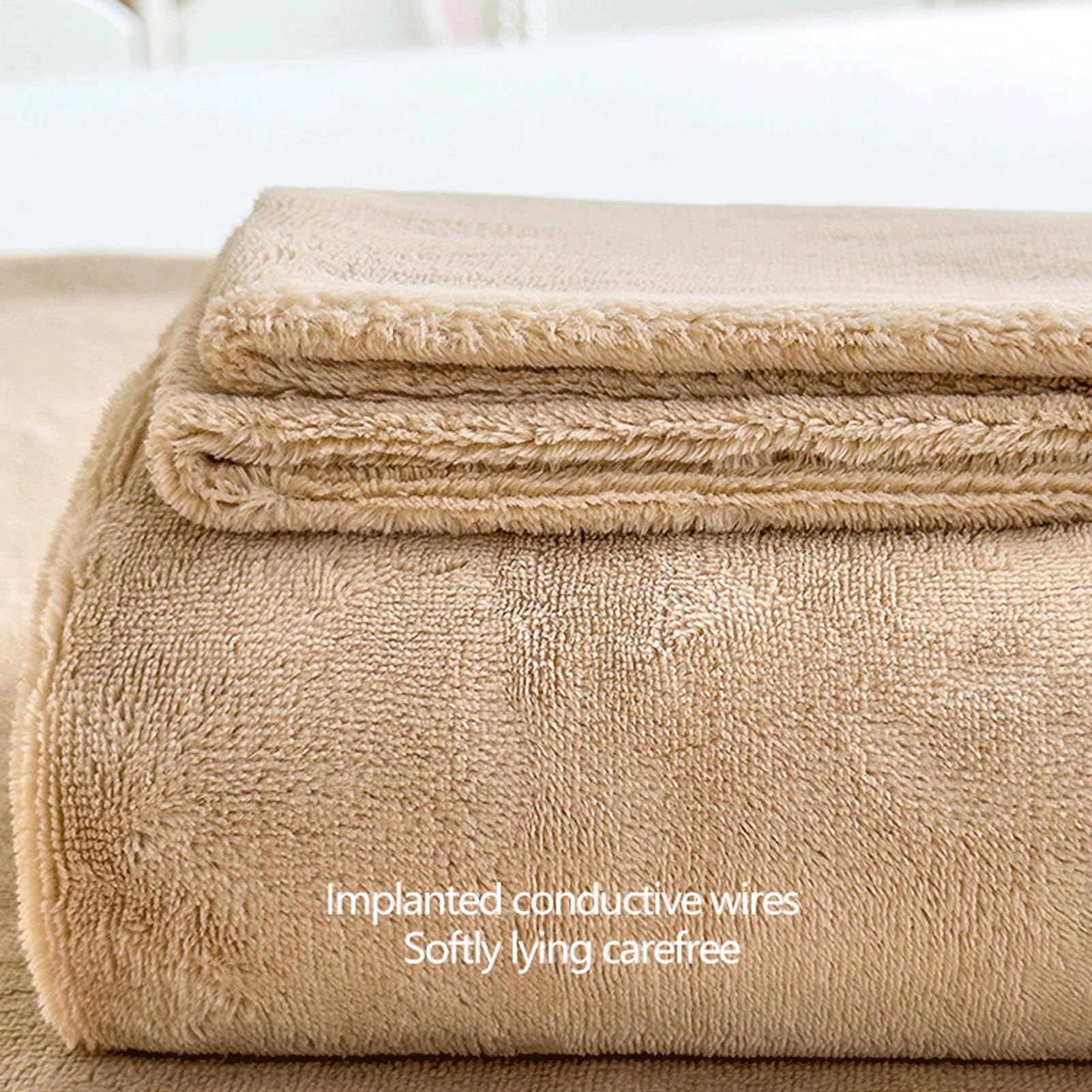 Winter Bettlaken 120x230cm bis 230x270cm Ultraweiches Flauschiges Plüsch-Samt Extra Warm Betttuch Flanell Laken ohne Gummizug(Brown,230x250cm+48x74cm x2)