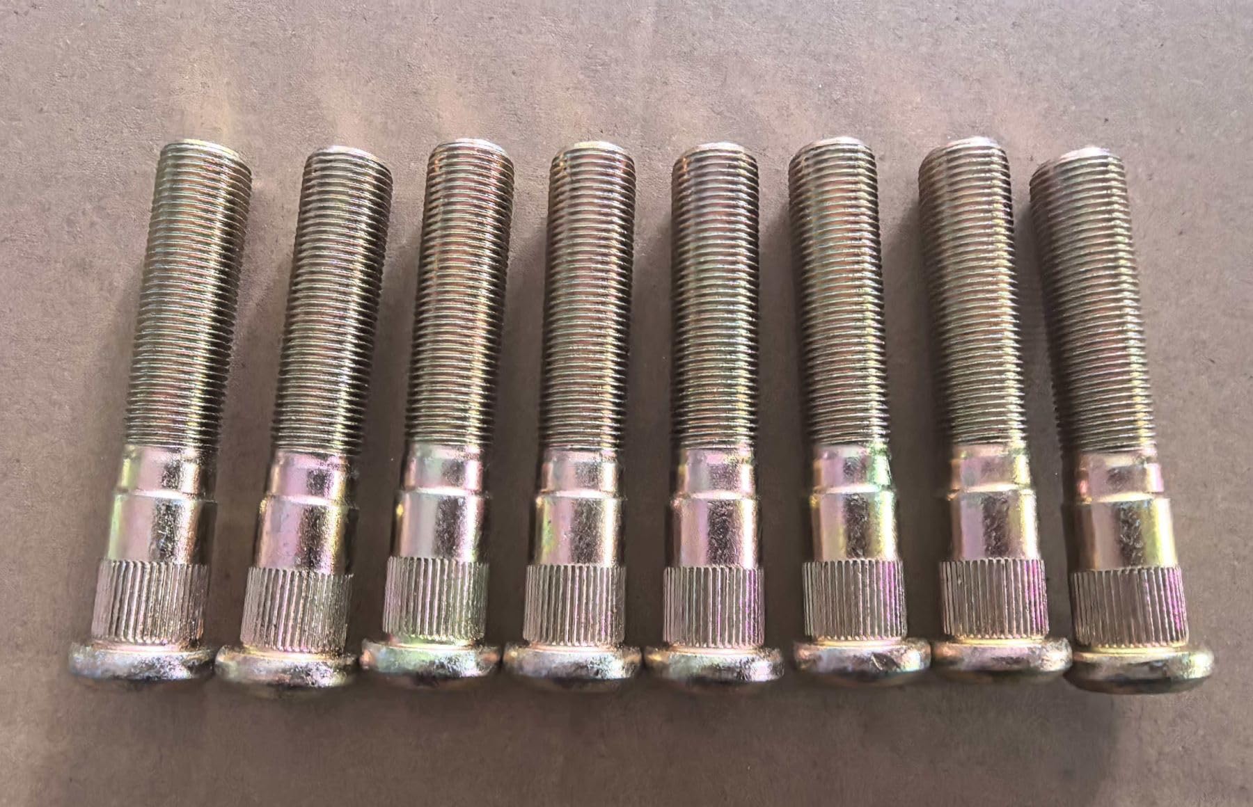 8pcs 5/8"-18 Trailer Wheel Stud Replacement for Dexter 10K & 12K lb Axle Lug hub Stud Bolt 3.43 in. UHL Length 17.4mm Knurl