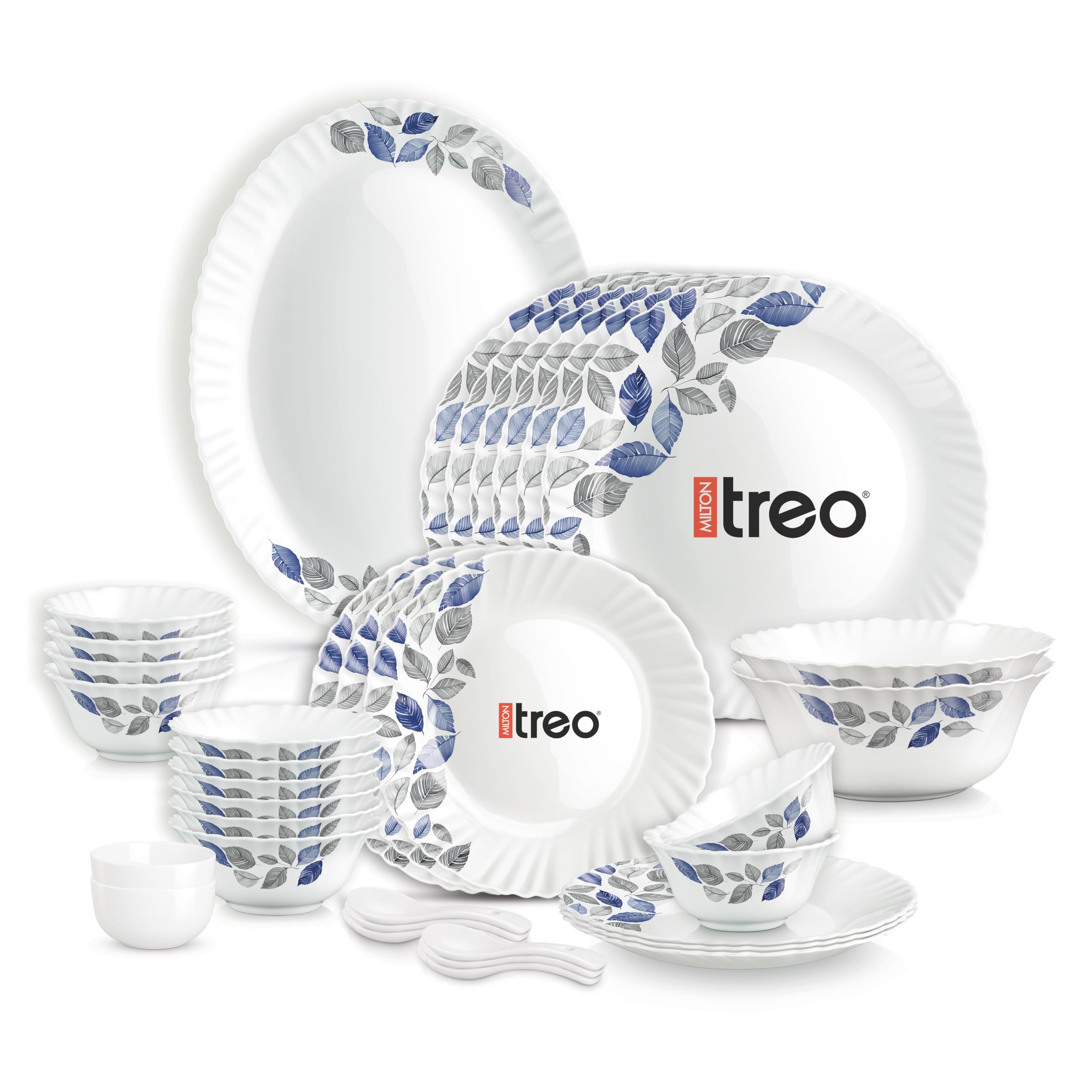 Treo by Milton Aurelia Lunis 35-Pc Opalware Dinner Set